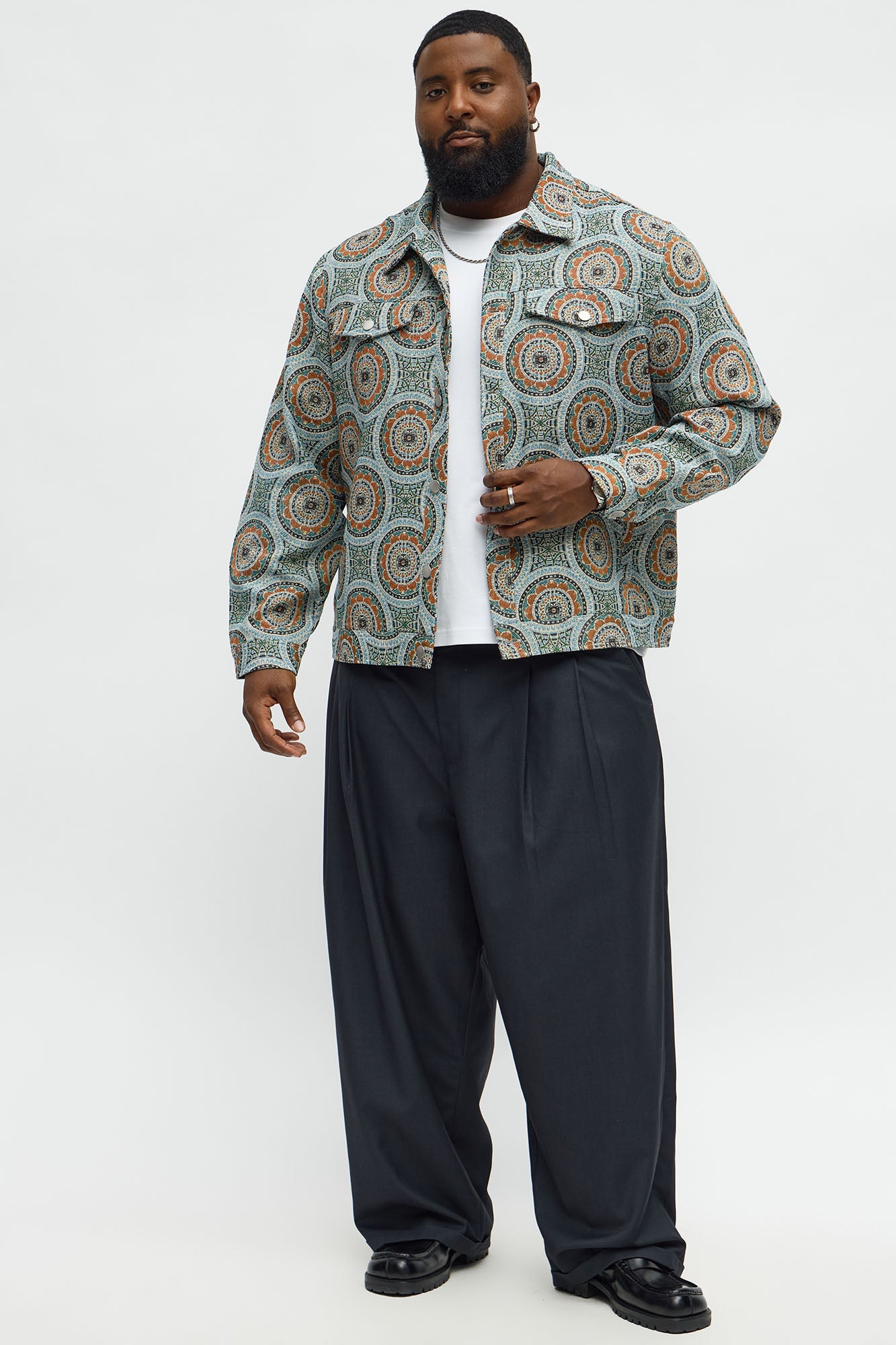 Floral Trip Tapestry Trucker Jacket - Multi Color