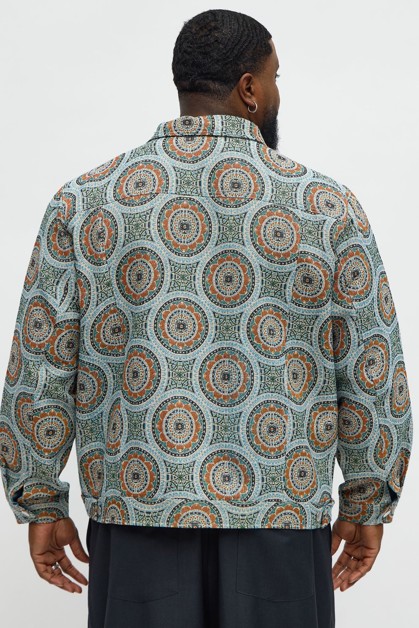 Floral Trip Tapestry Trucker Jacket - Multi Color