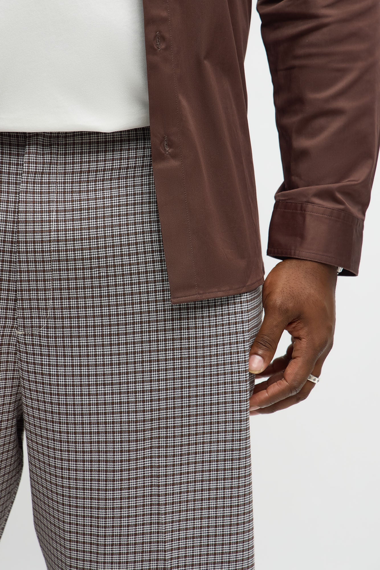 Wide Leg Street Car Pleated Trouser - Black/combo