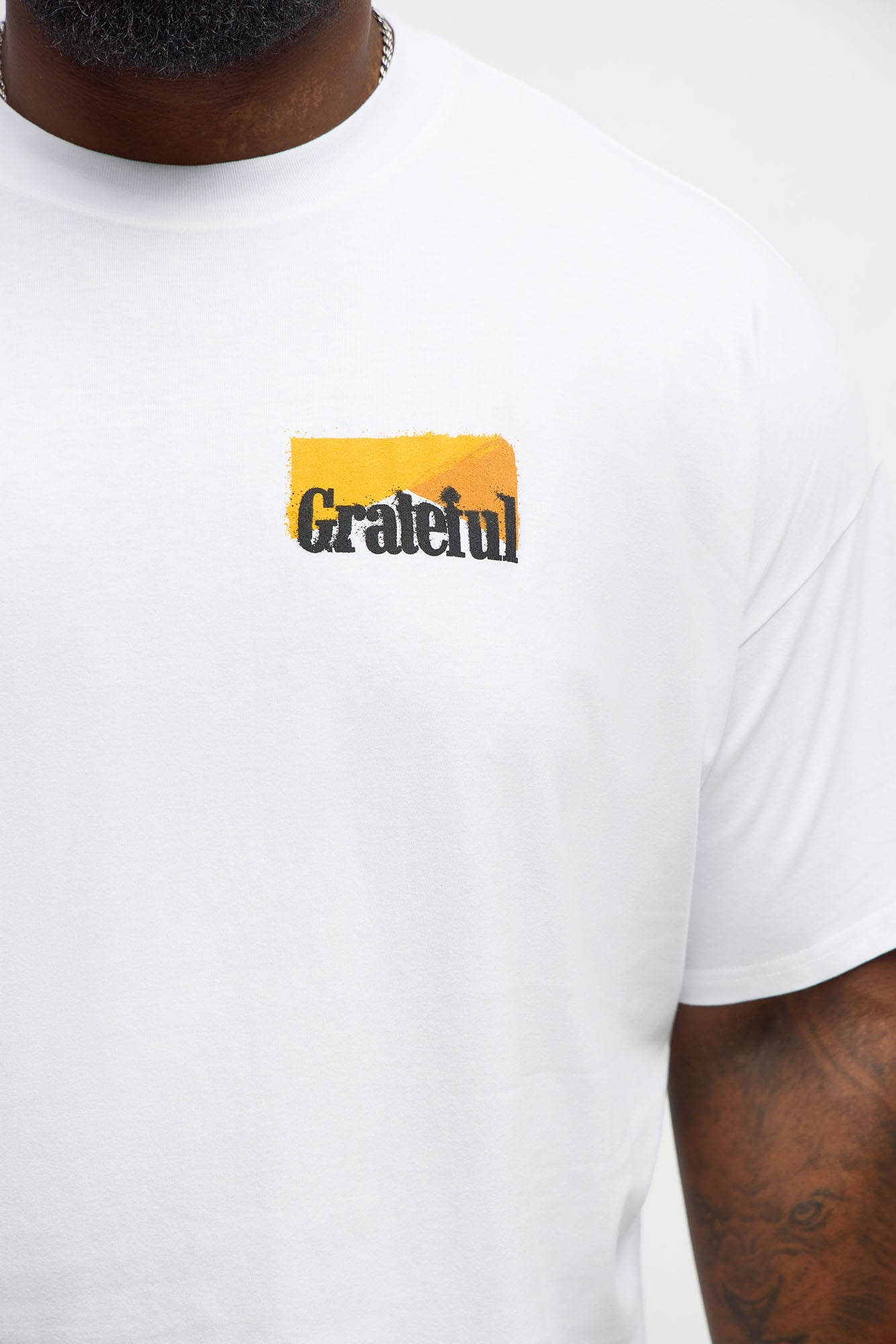 Grateful Life Boxy Short Sleeve Tee - White