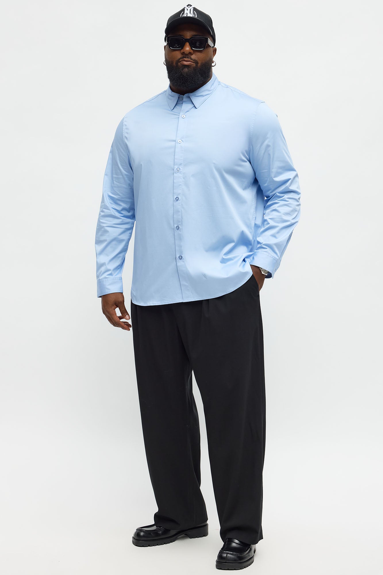 Luxe Stretch Dress Shirt - Light Blue