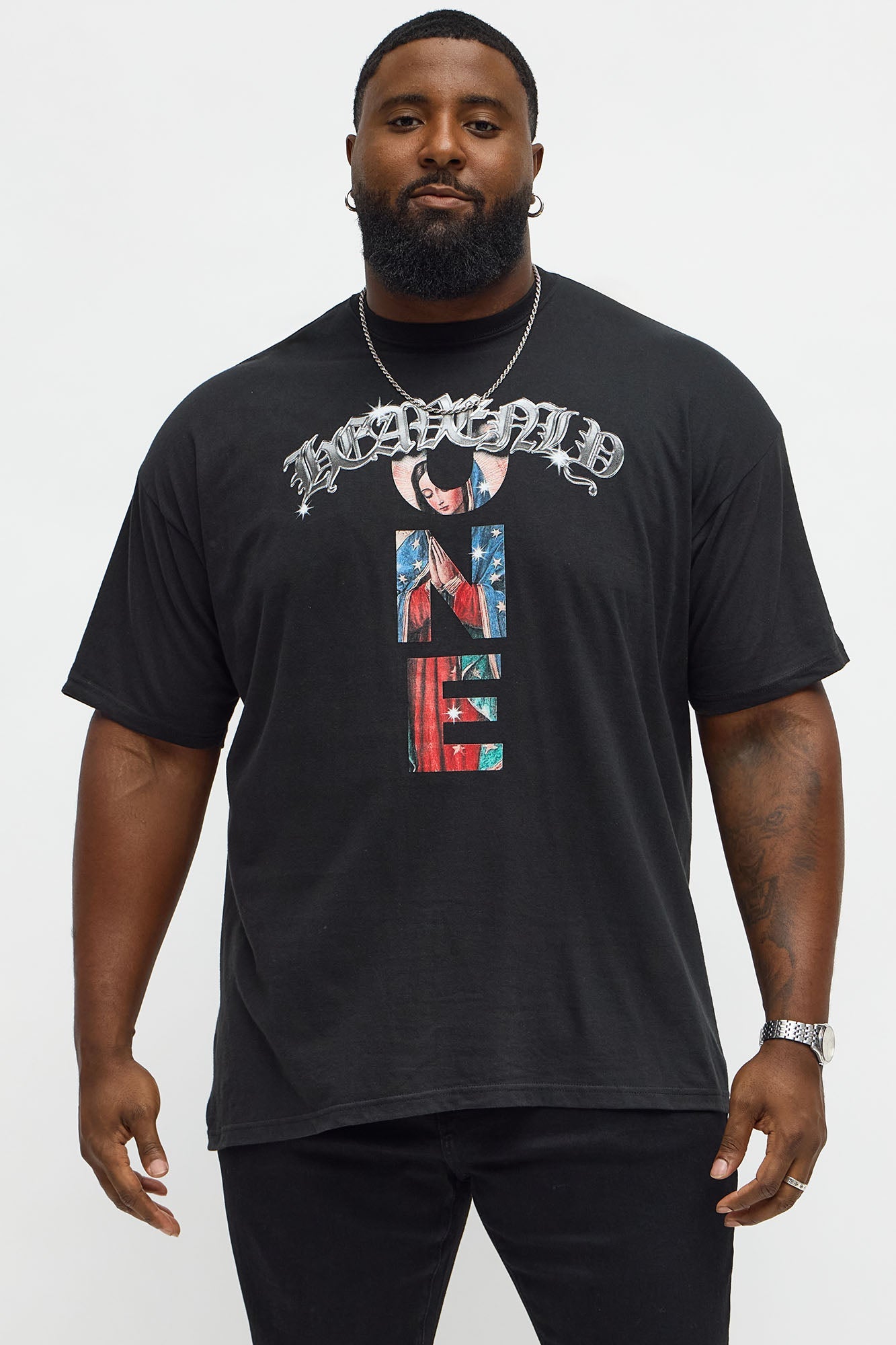 Heavenly One Protect Me Short Sleeve Tee - Black