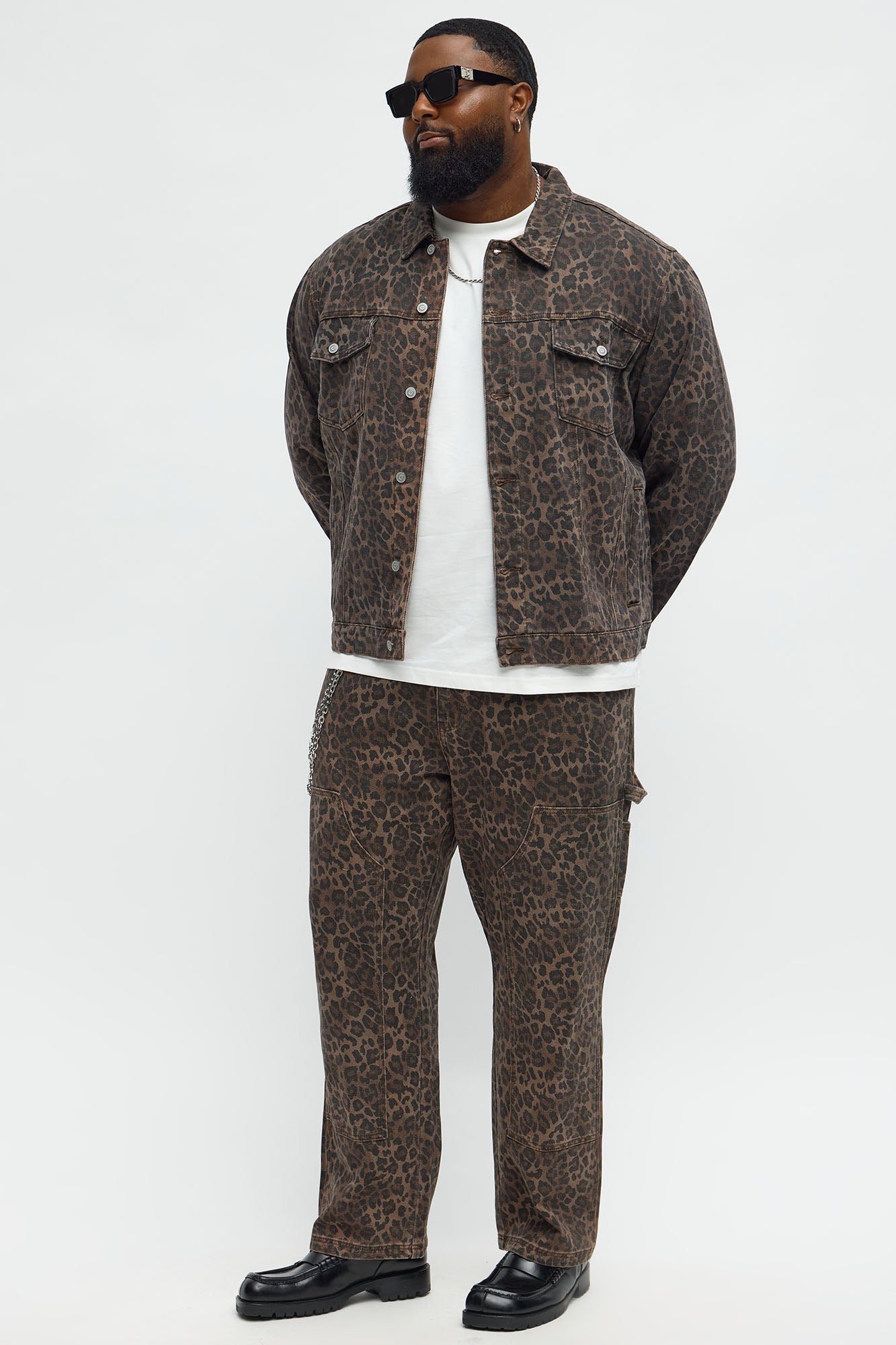 Straight We Wildin Leopard Pants - Brown