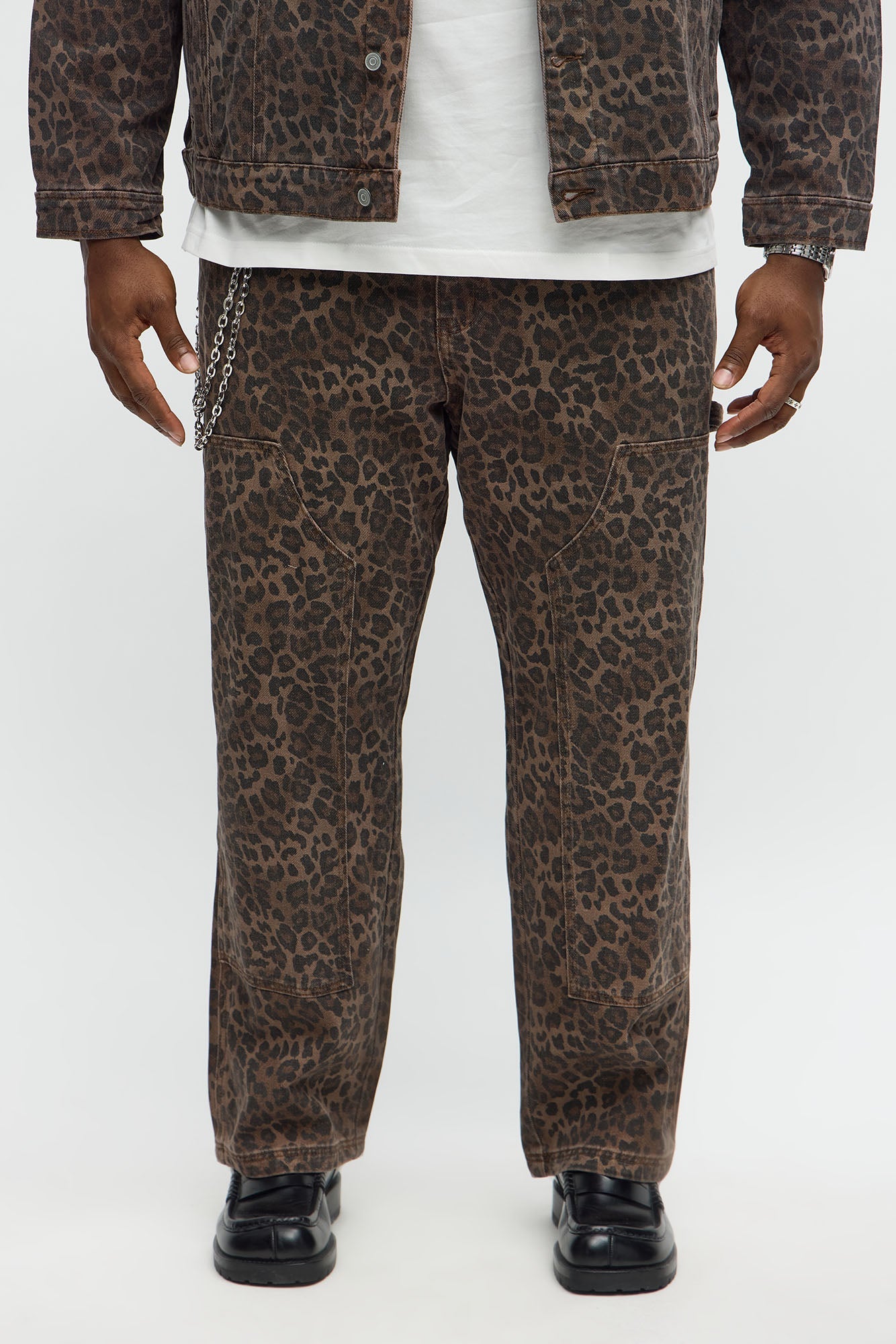Straight We Wildin Leopard Pants - Brown