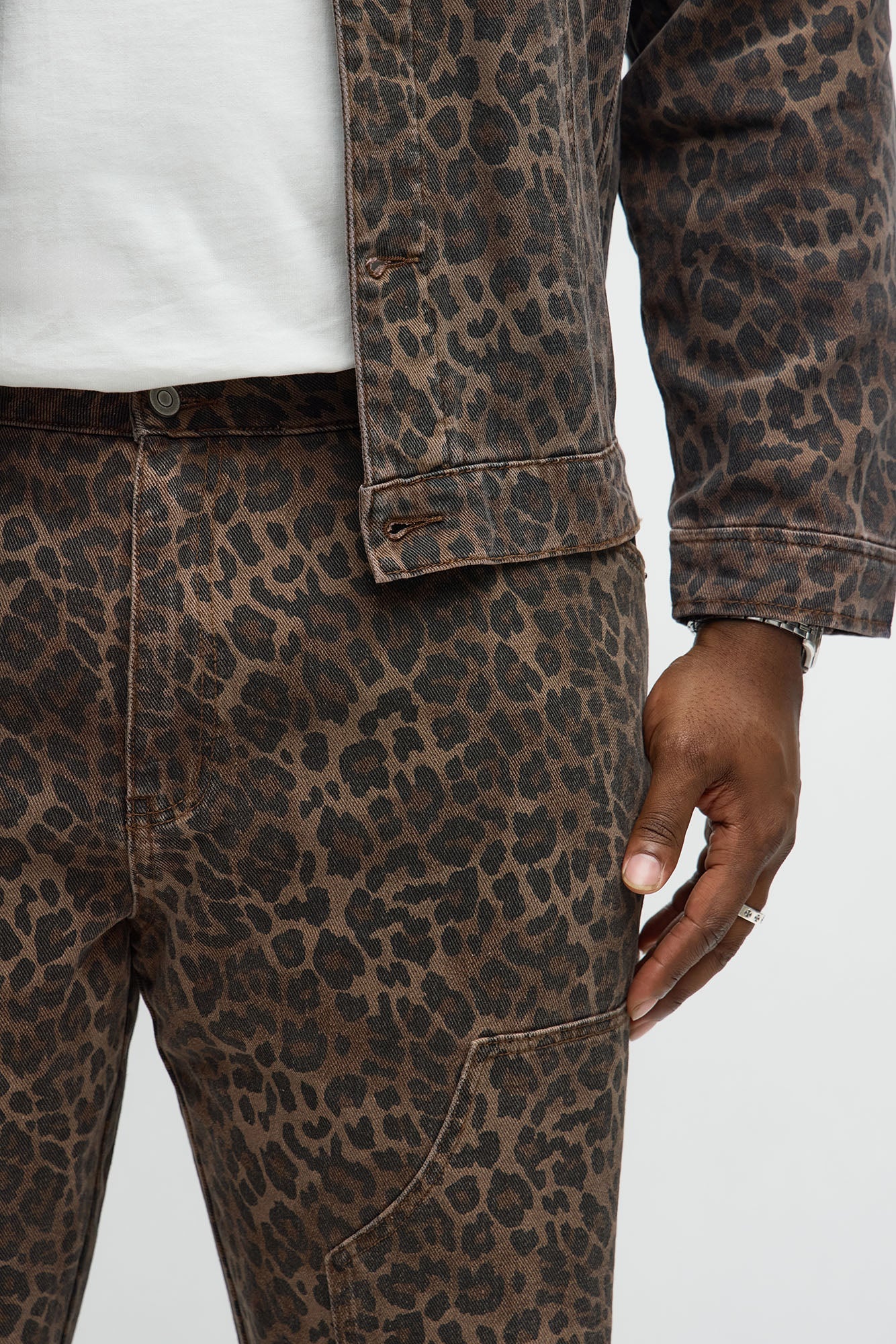 Straight We Wildin Leopard Pants - Brown