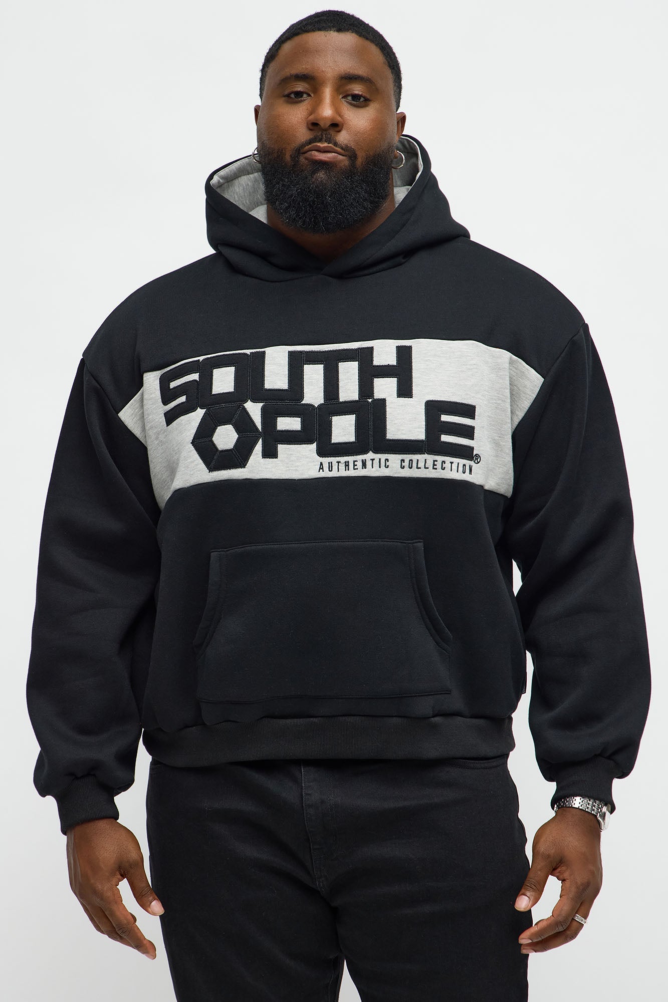 Southpole Logo Hoodie - Black