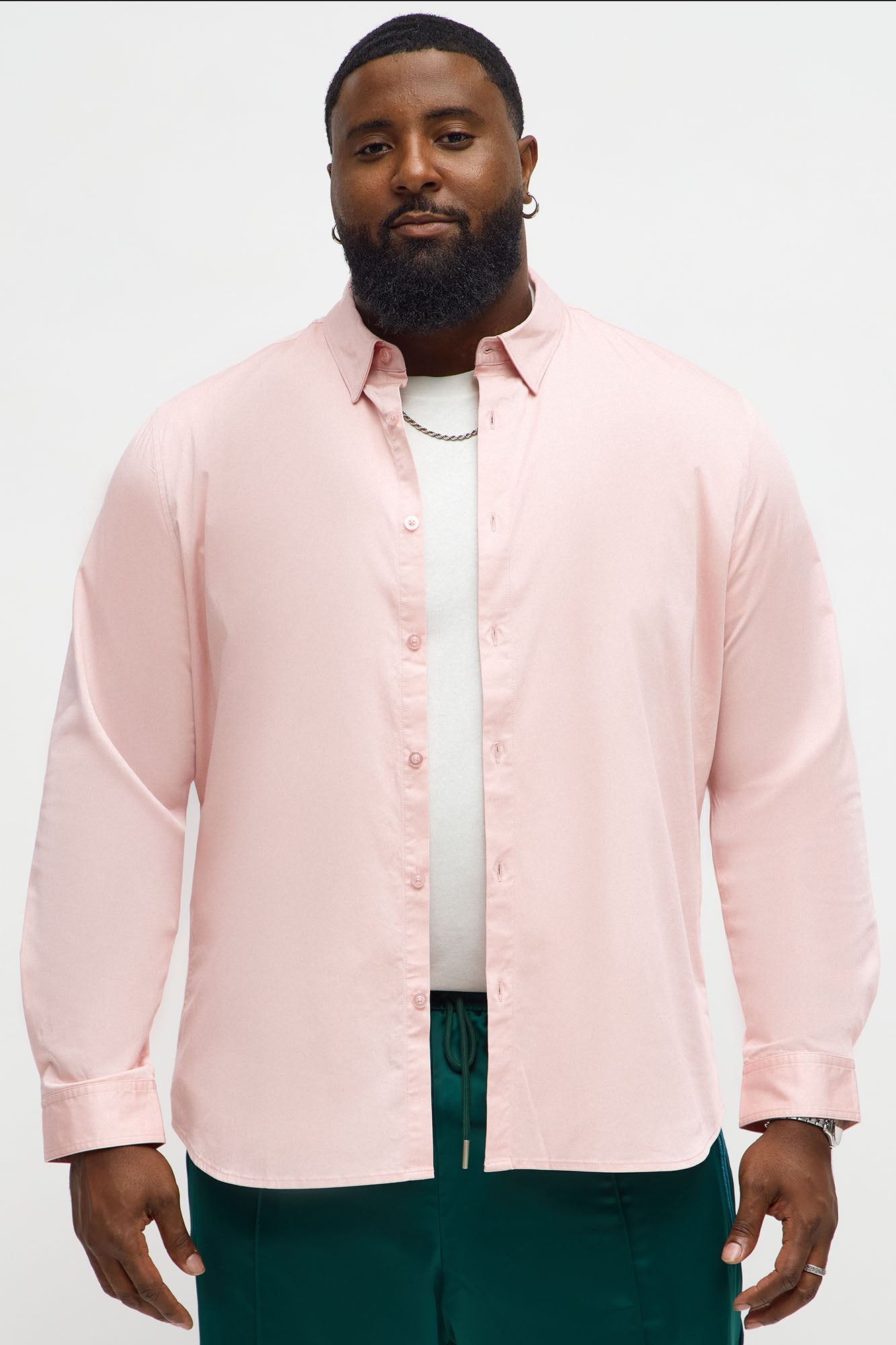 Luxe Stretch Dress Shirt - Pink