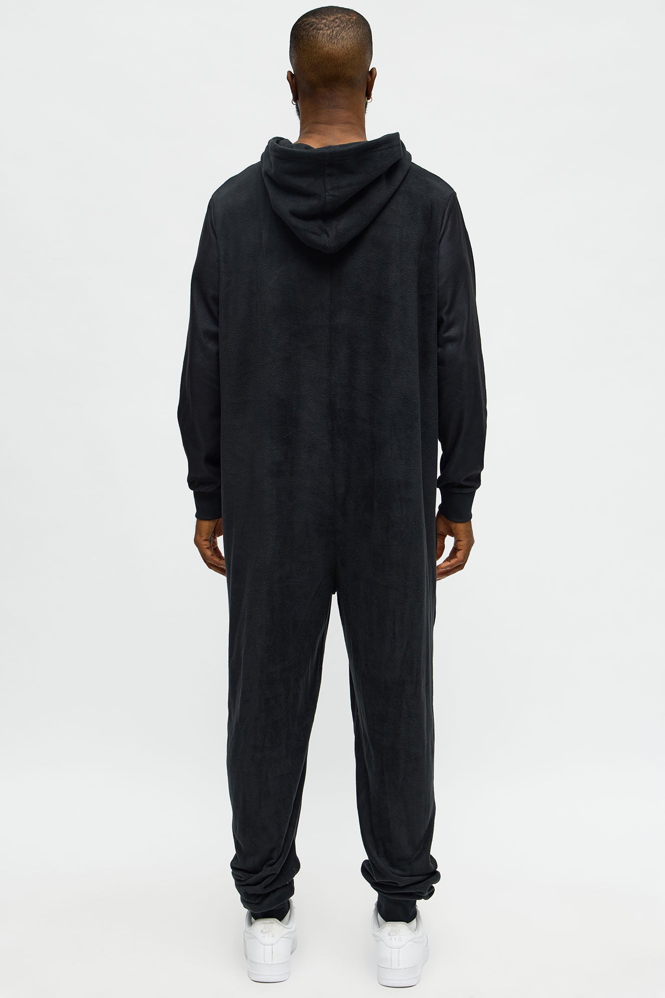 Skeleton Boneyard Hooded Halloween Onesie - Black/White