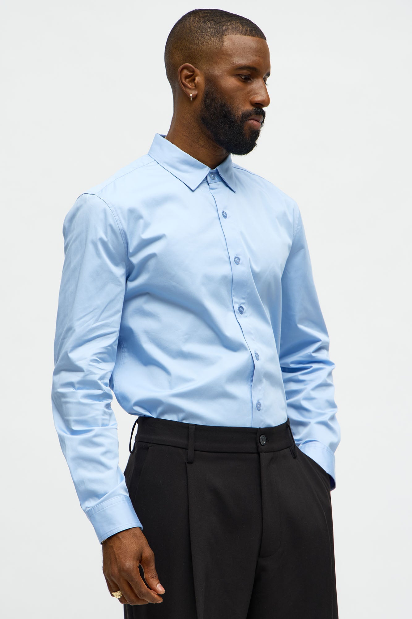 Luxe Stretch Dress Shirt - Light Blue