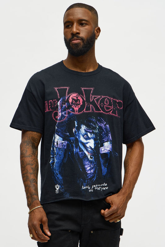Joker Smile On Your Face Boxy Short Sleeve Tee - Black