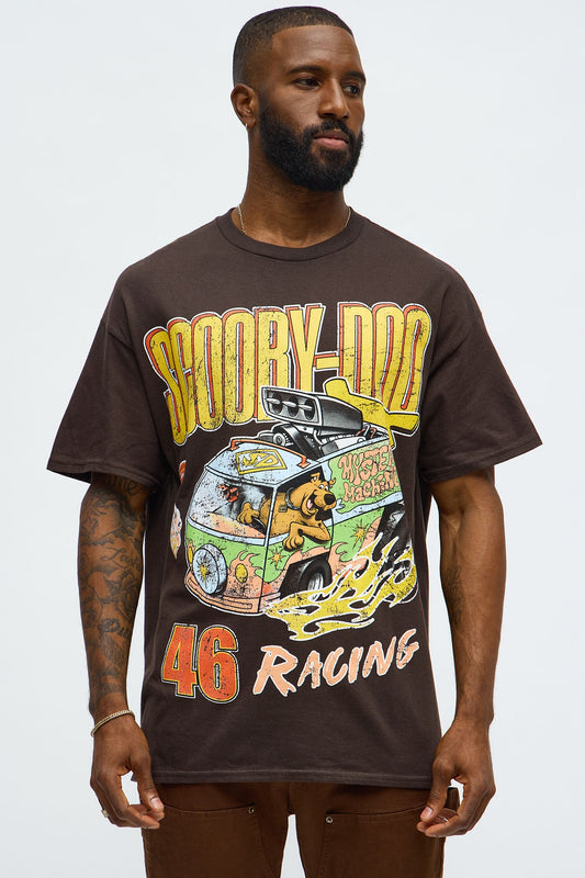 Scooby Doo Racing 46 Boxy Short Sleeve Tee - Brown