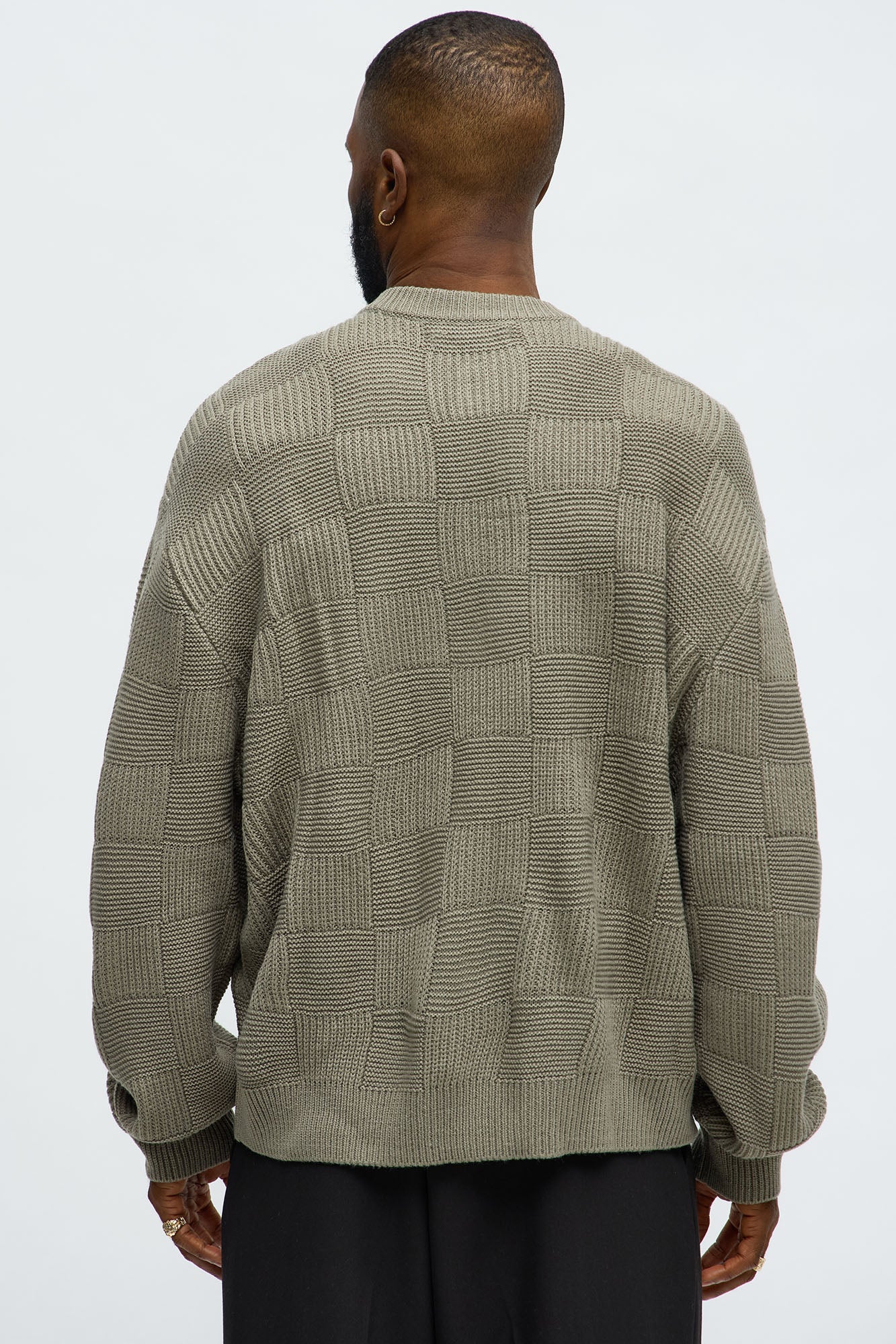 Cropped Hearth And Hem 3 Button Sweater - Green