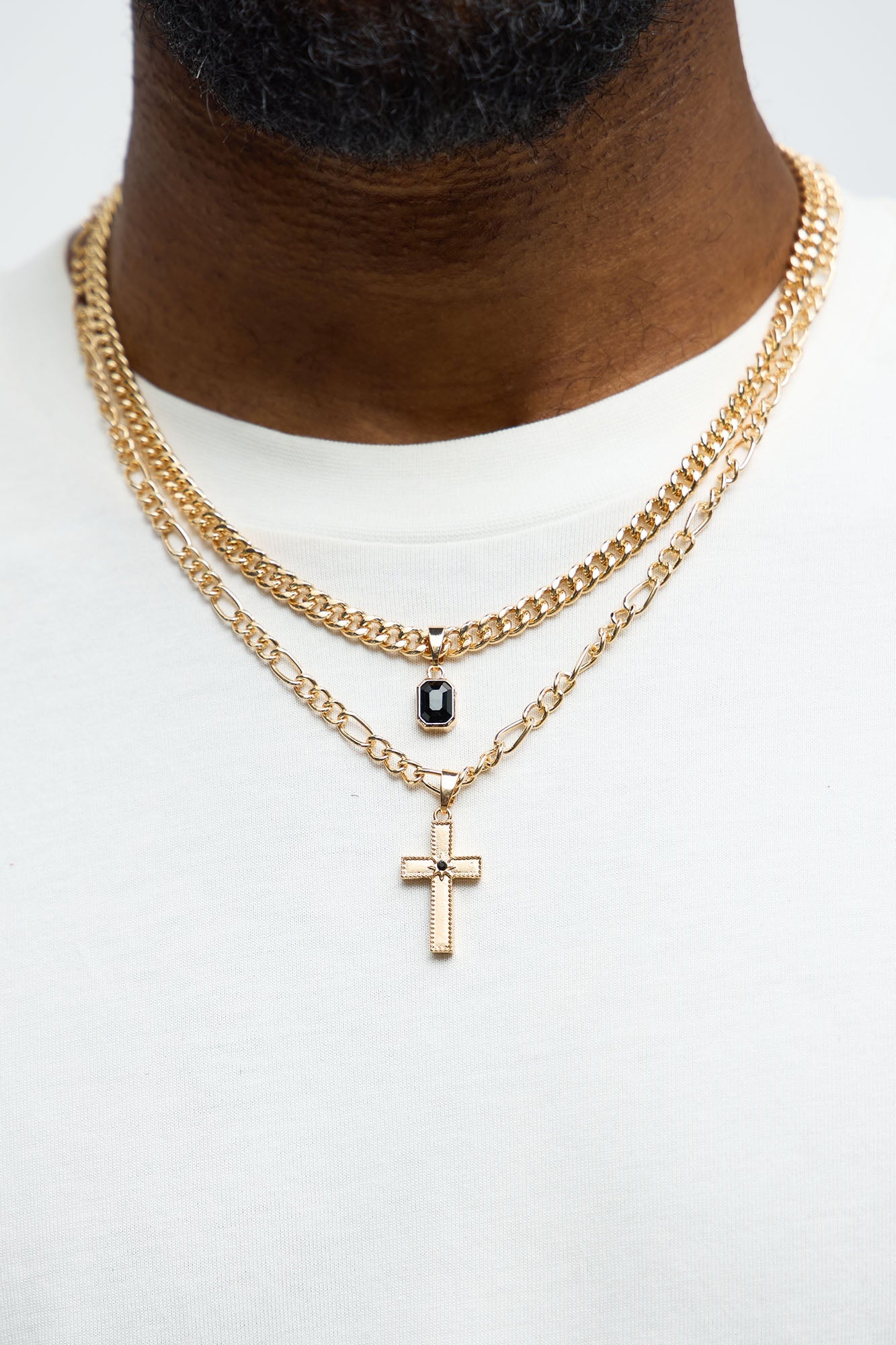 Lifts Us Up Necklace Set - Gold/combo