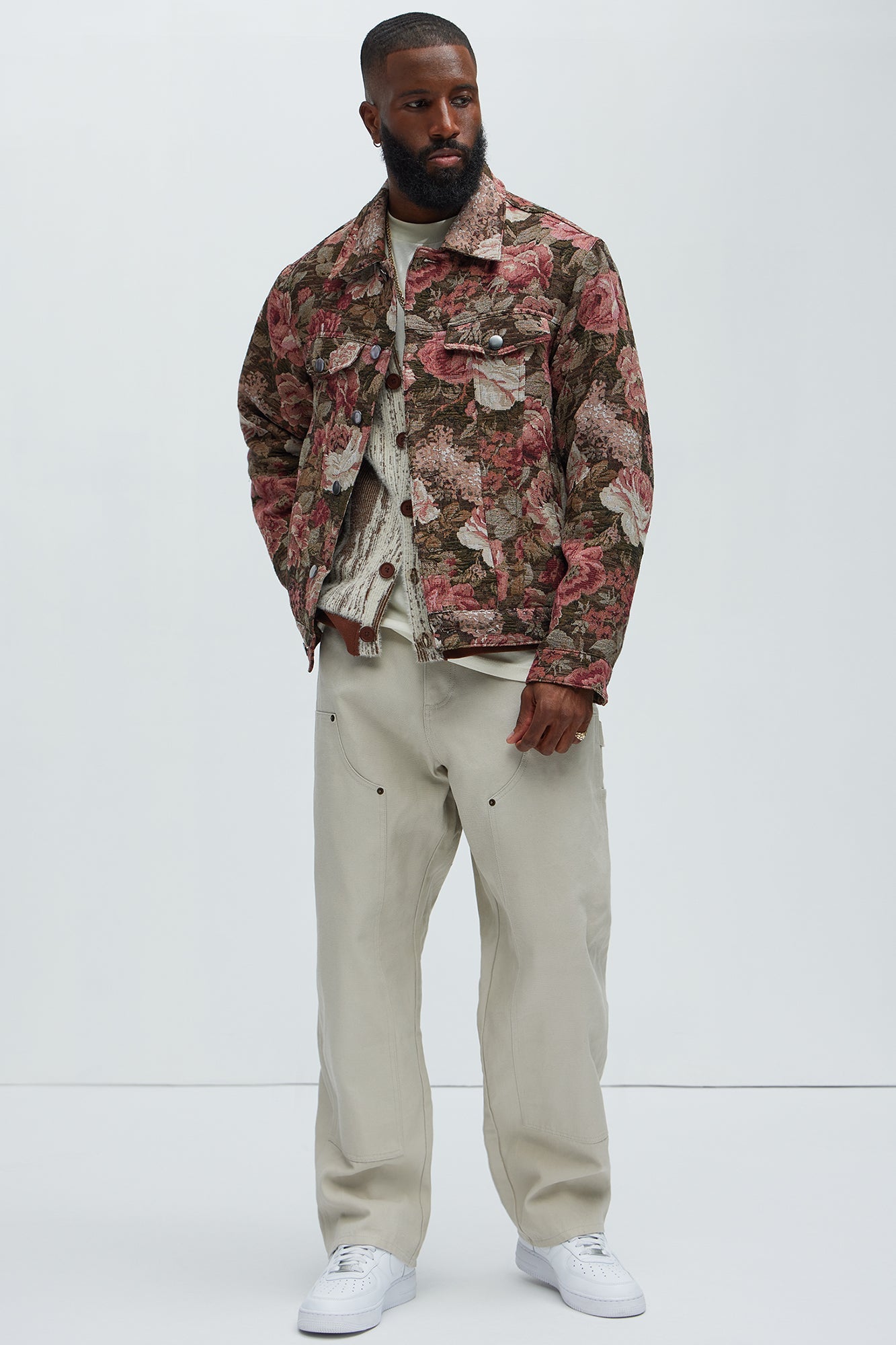 Tapestry Trucker Jacket - Black/Combo