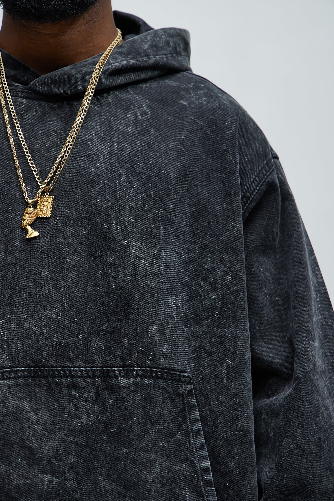 Clover Denim Pullover Jacket - Black