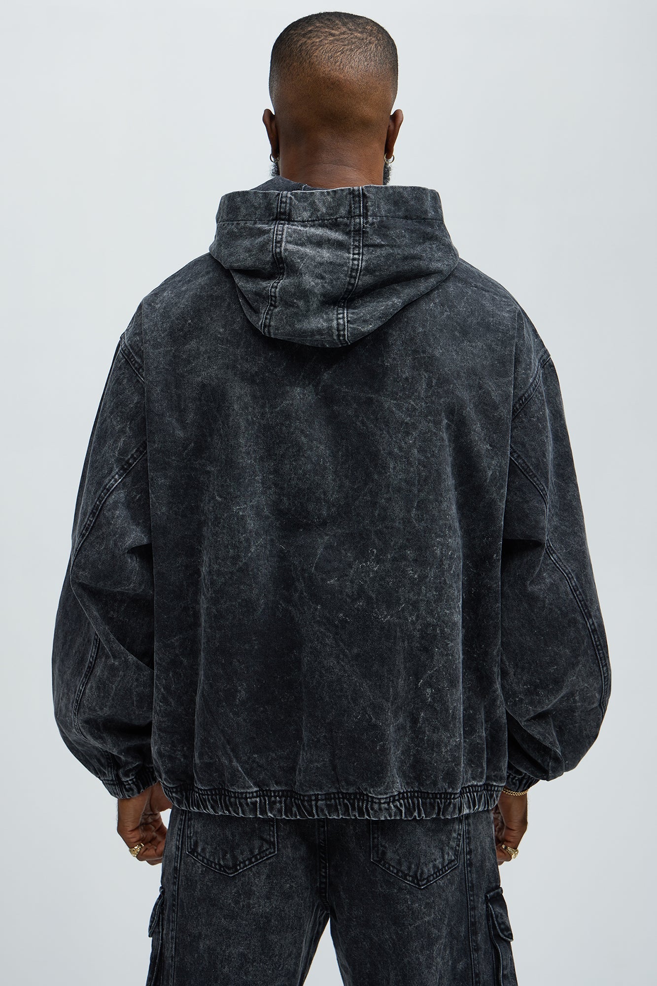 Clover Denim Pullover Jacket - Black