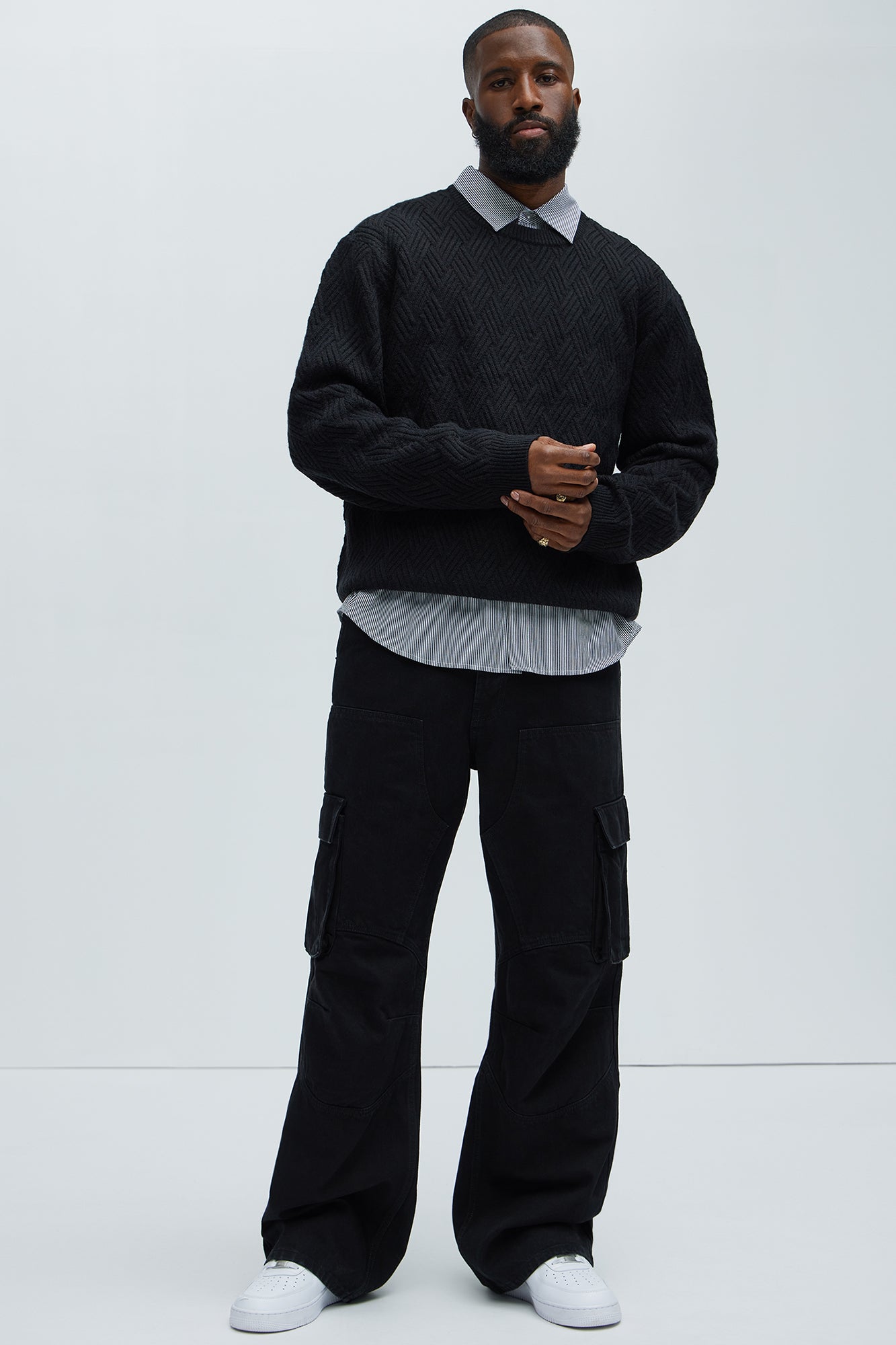 Micah Baggy Moto Jeans - Black