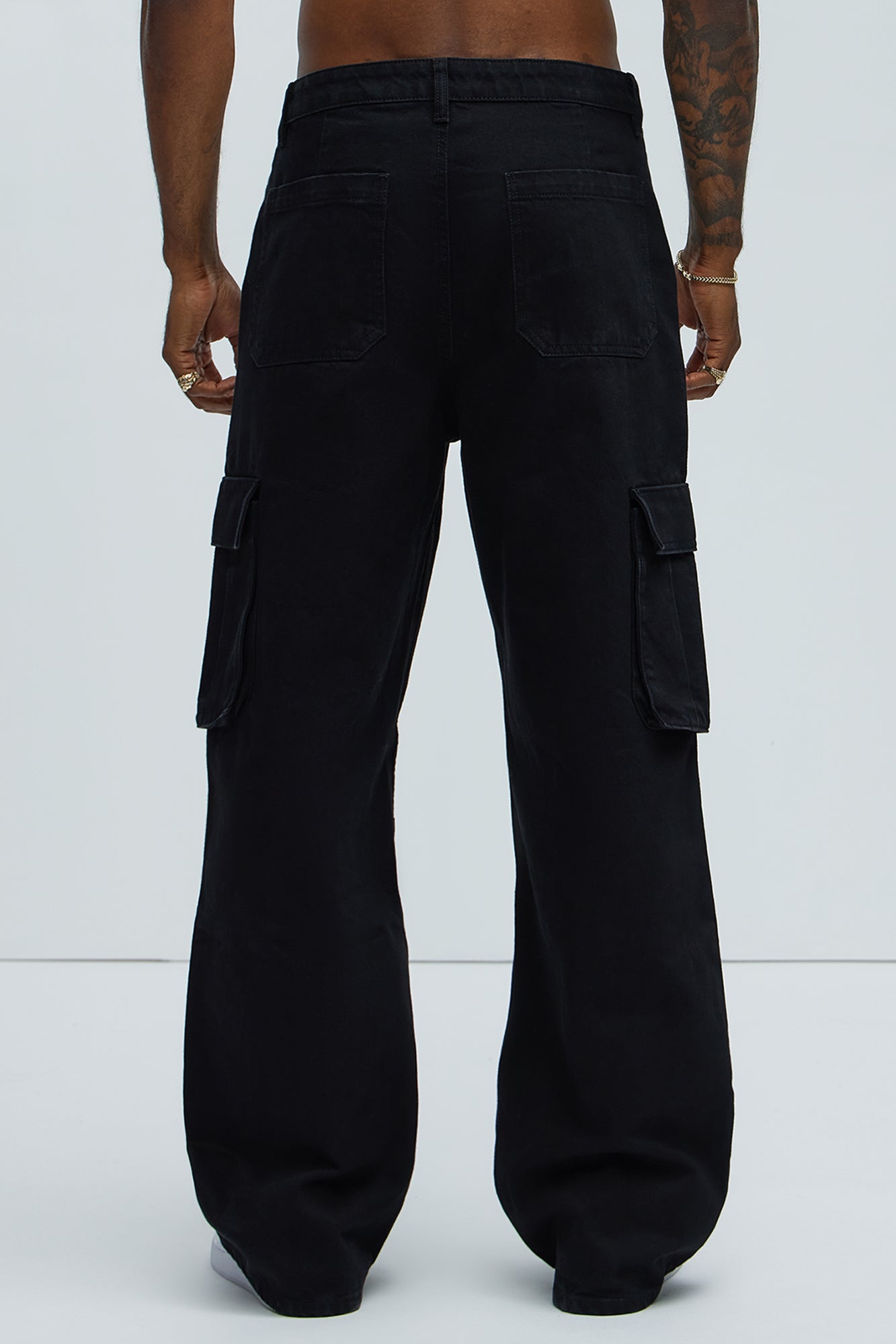 Micah Baggy Moto Jeans - Black