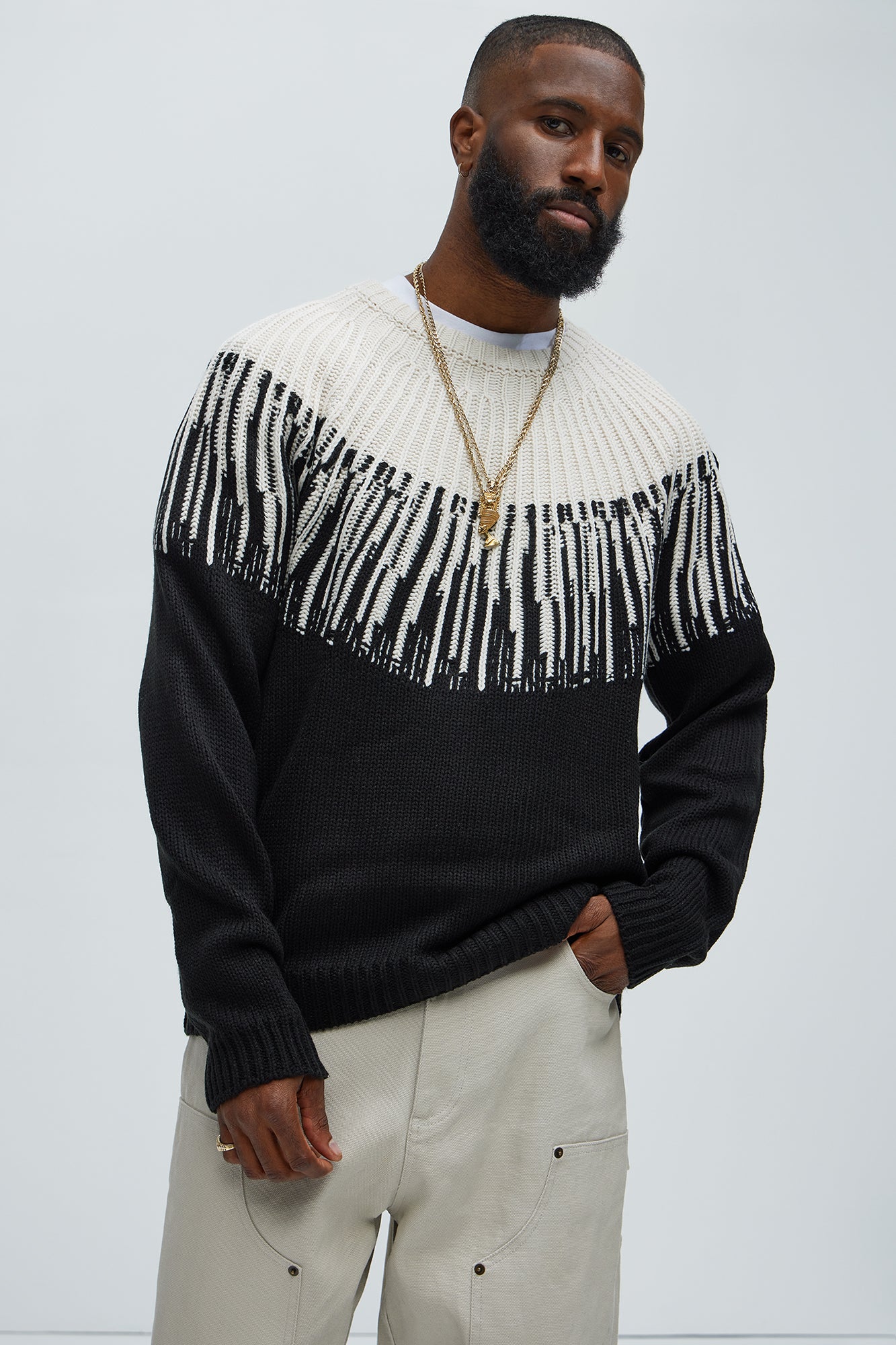 Radiant Crewneck Sweater - Black/combo