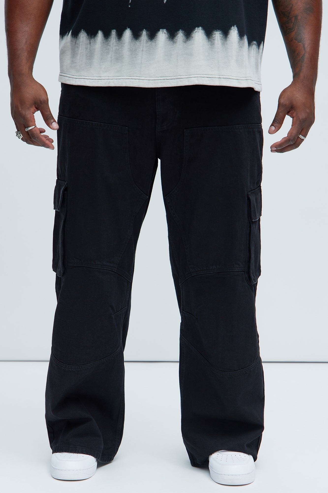 Micah Baggy Moto Jeans - Black