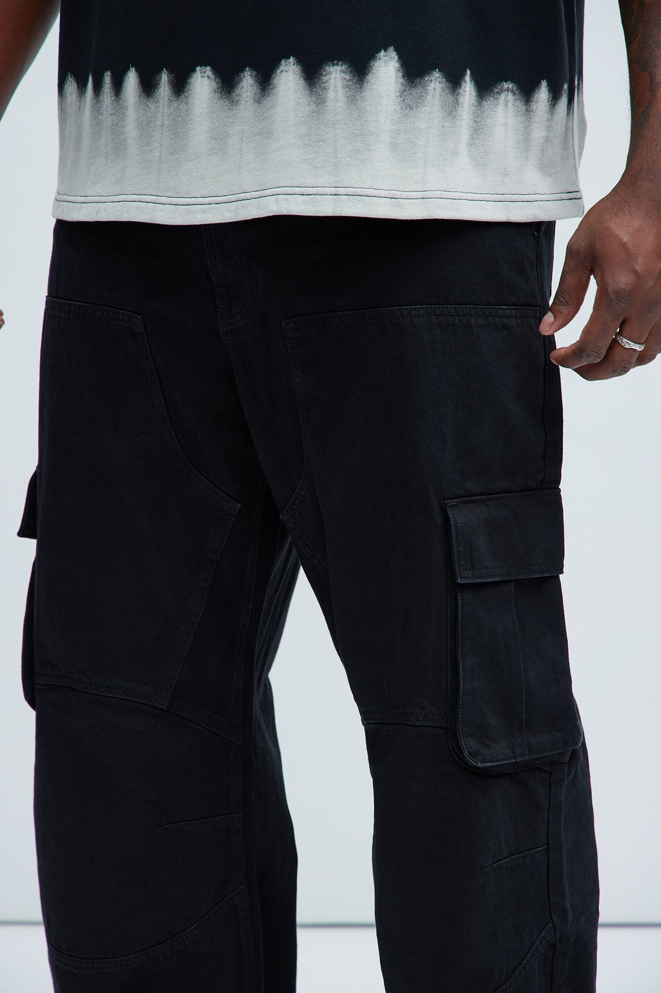 Micah Baggy Moto Jeans - Black