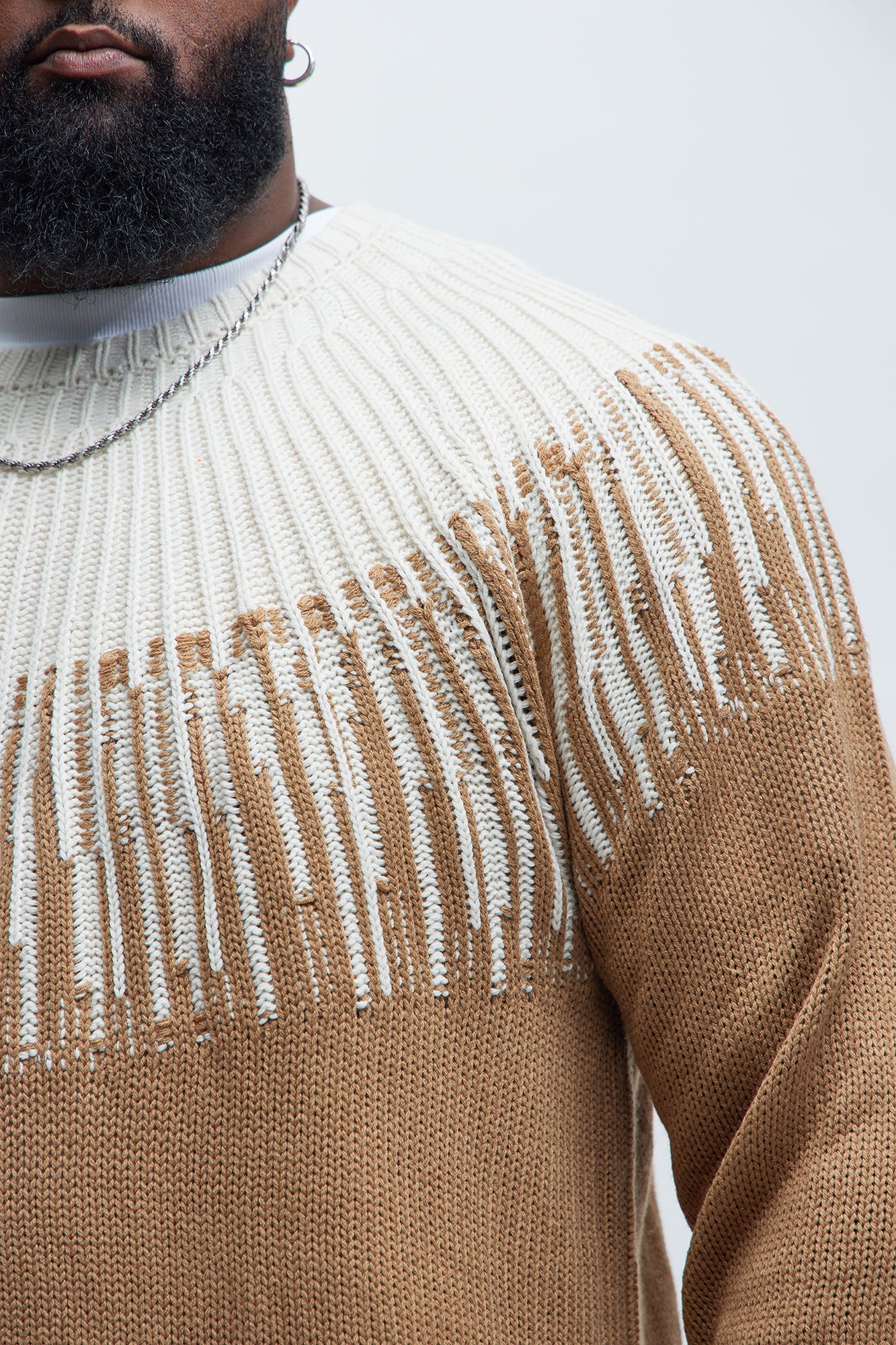 Radiant Crewneck Sweater - Brown Combo