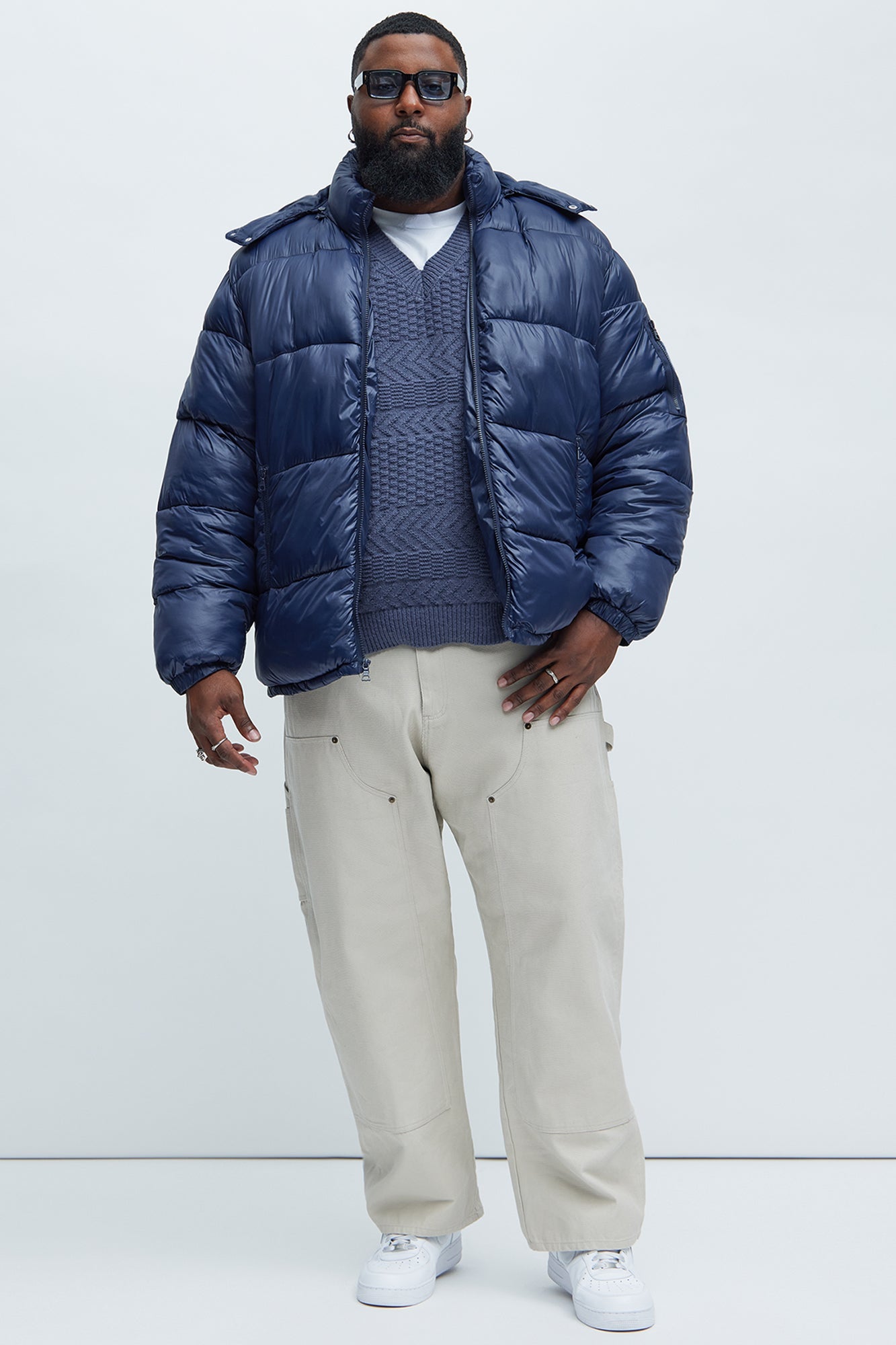 Nixer Puffer Jacket - Navy