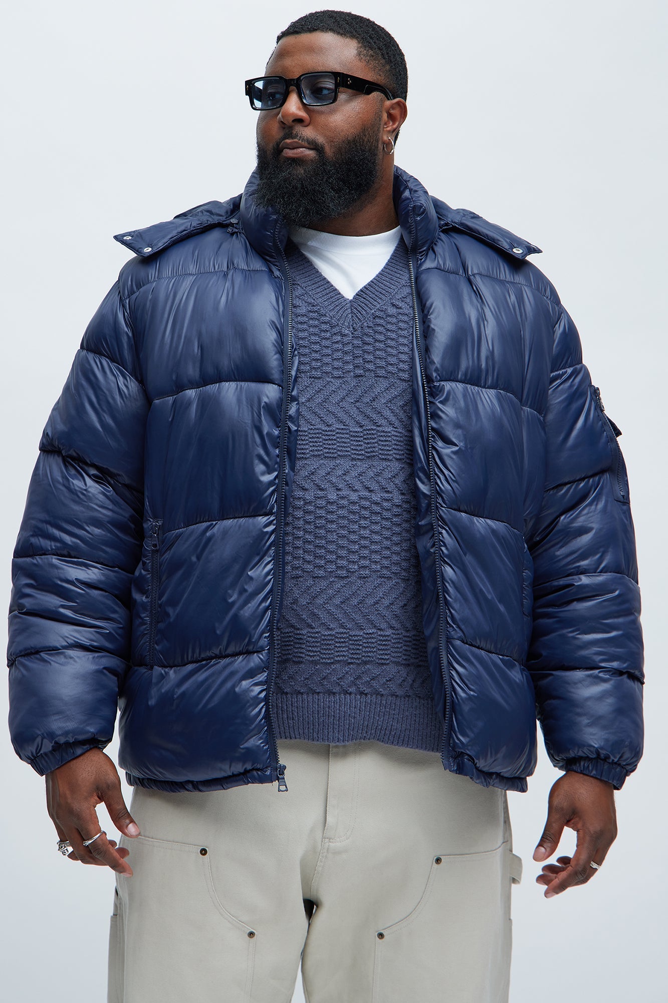 Nixer Puffer Jacket - Navy
