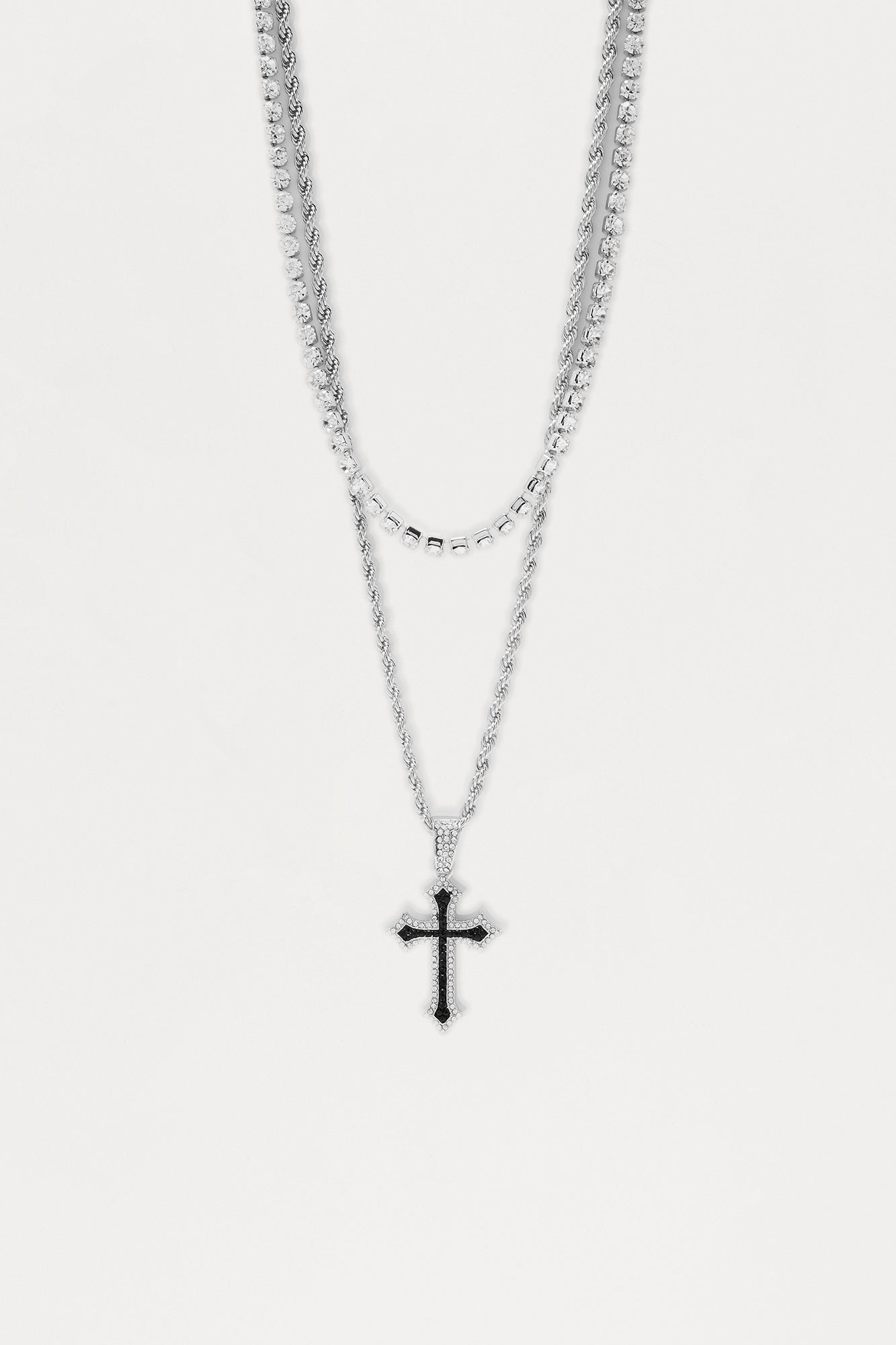 New Life Pendant Necklace Set - Silver