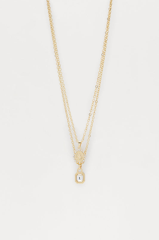 Guadalupe & Amulet Necklace Set - Gold