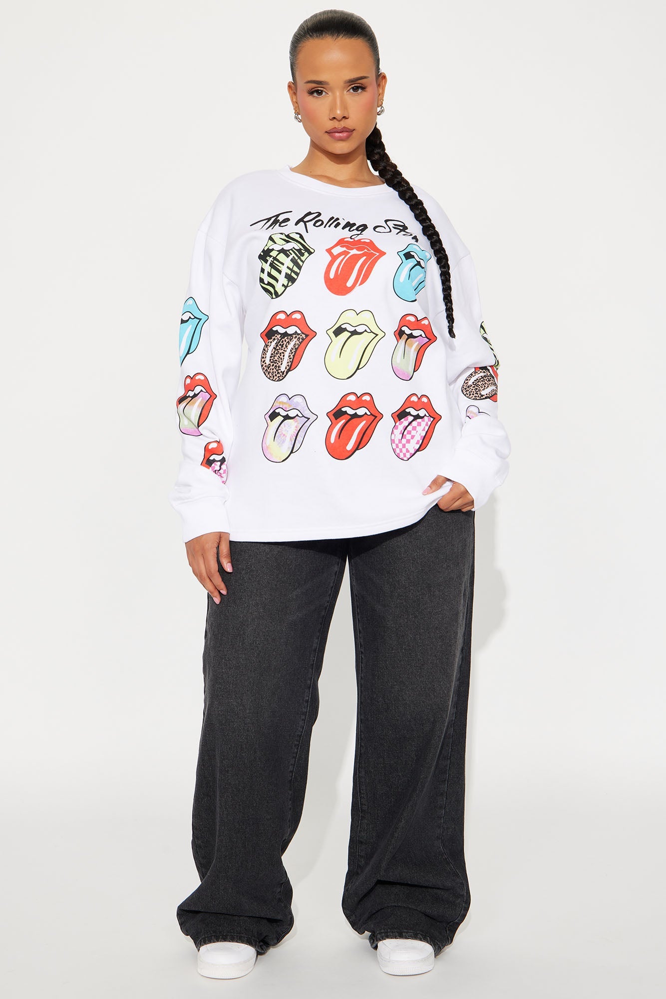 The Rolling Stones Tongue Out Sweatshirt - White