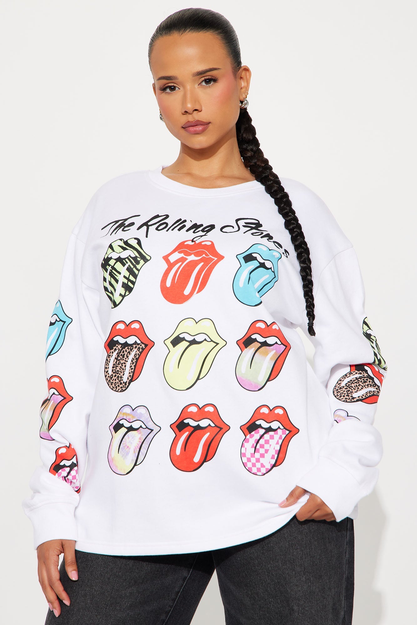The Rolling Stones Tongue Out Sweatshirt - White