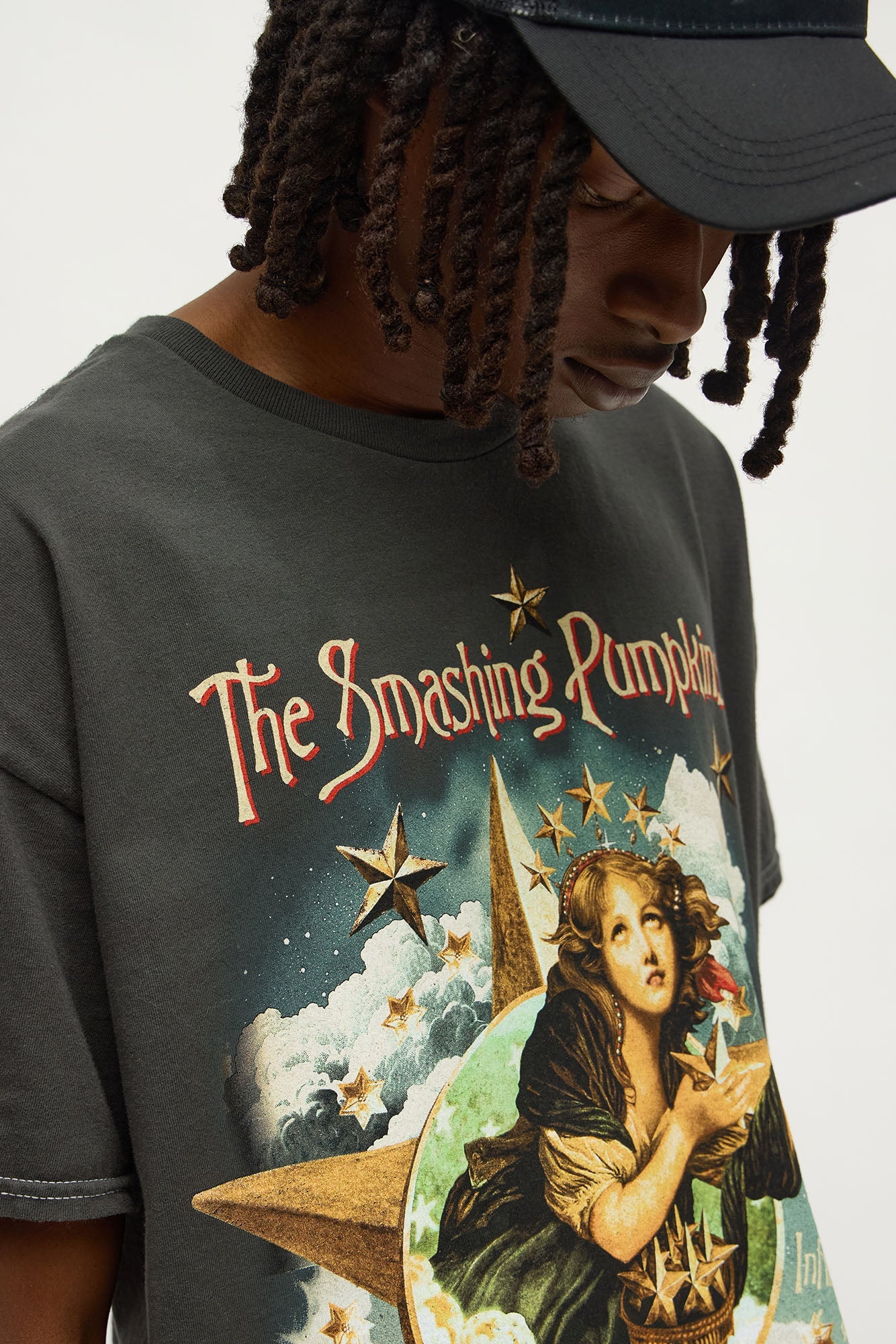 The Smashing Pumpkins Intoxicated With The Madness Boxy Short Sleeve Tee - Black Wash