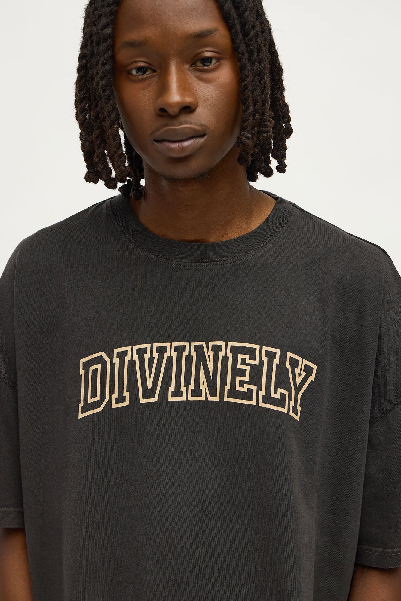 Divinely Protected Oversized Short Sleeve Tee - Black Wash