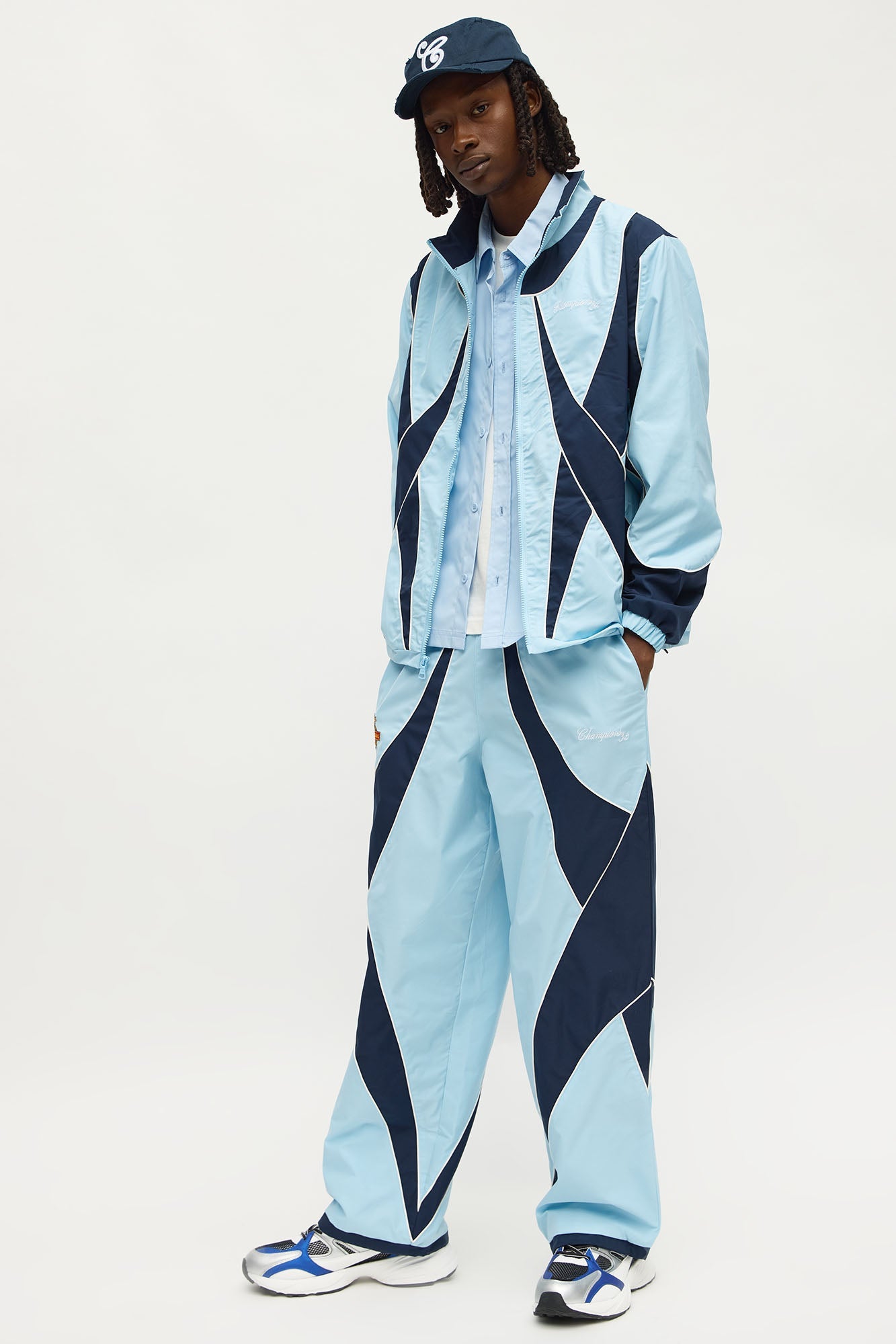 Baggy International Champions Color Blocked Track Pant - Blue/combo