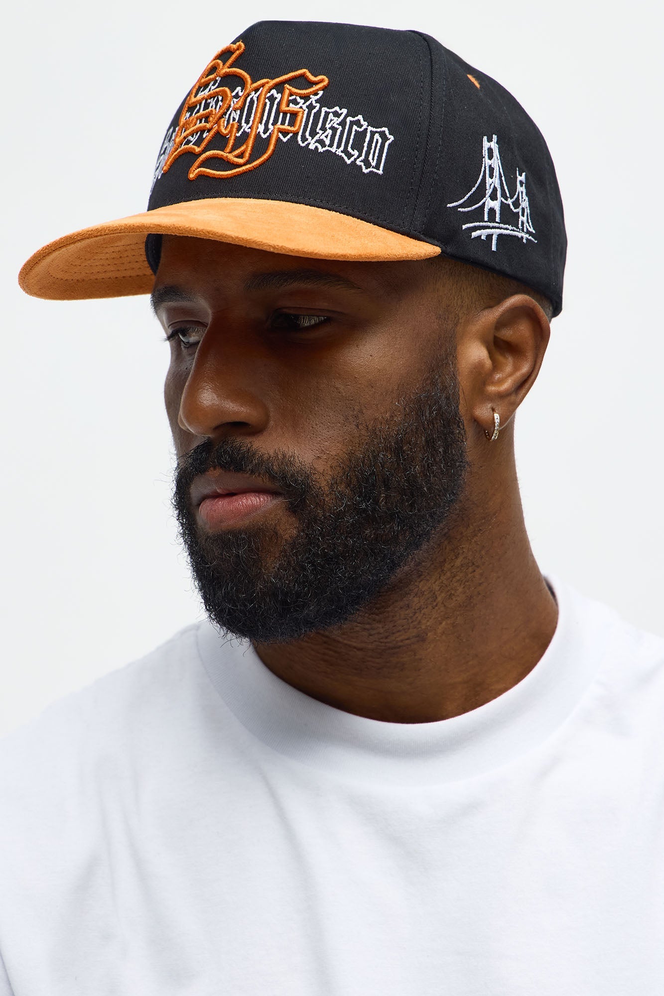 SF Golden Gate Two Tone Structured Snapback Hat - Black/Orange