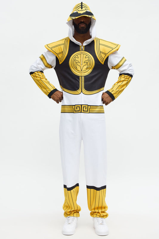 Mighty Morphin Power Ranger One Piece Costume - White/combo