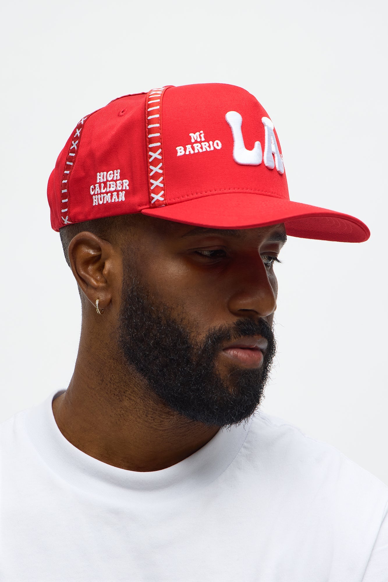 El Barrio Stitch Structured Snapback Hat - Red