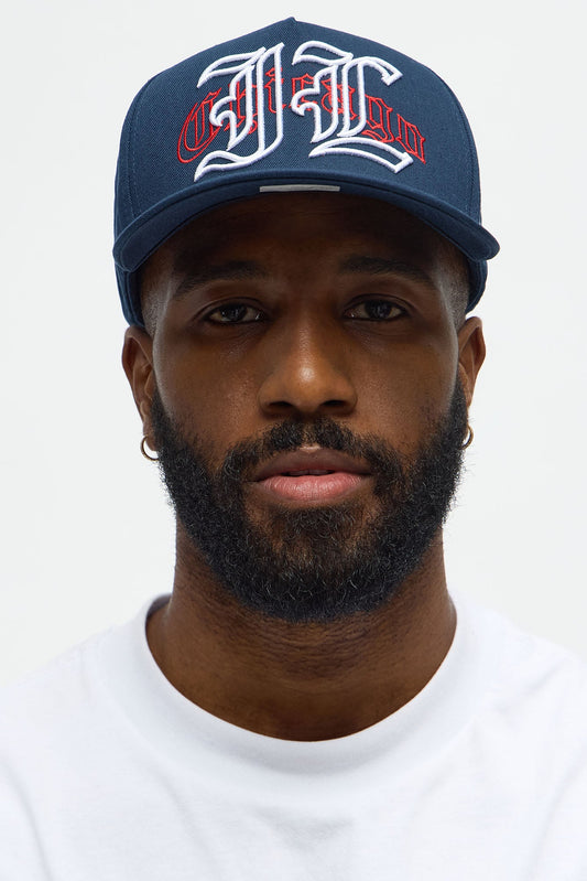Chicago Embroidered Structured Snapback Hat - Navy