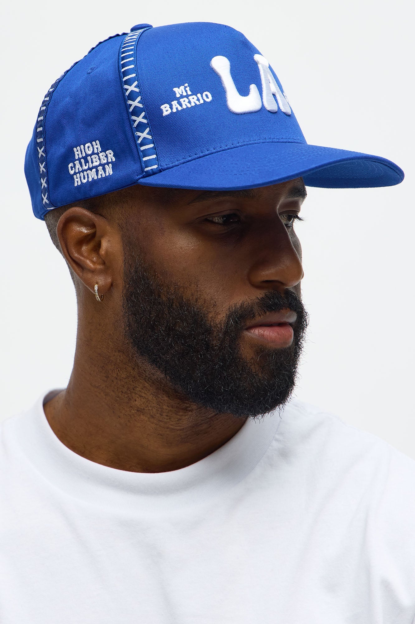 El Barrio Stitch Structured Snapback Hat - Blue