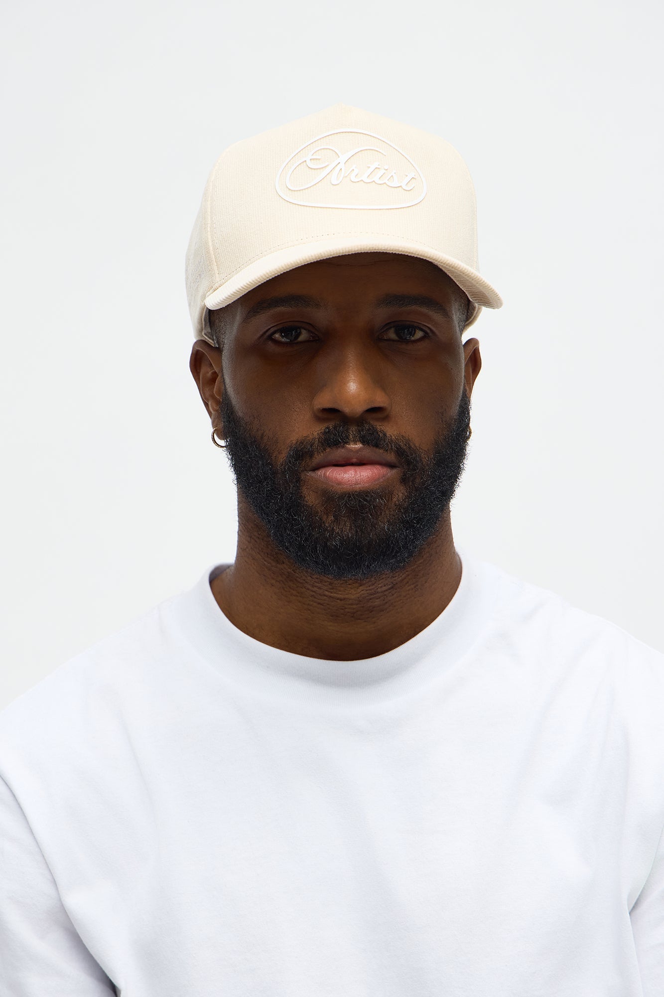 Artist Corduroy Structured Snapback Hat - Stone