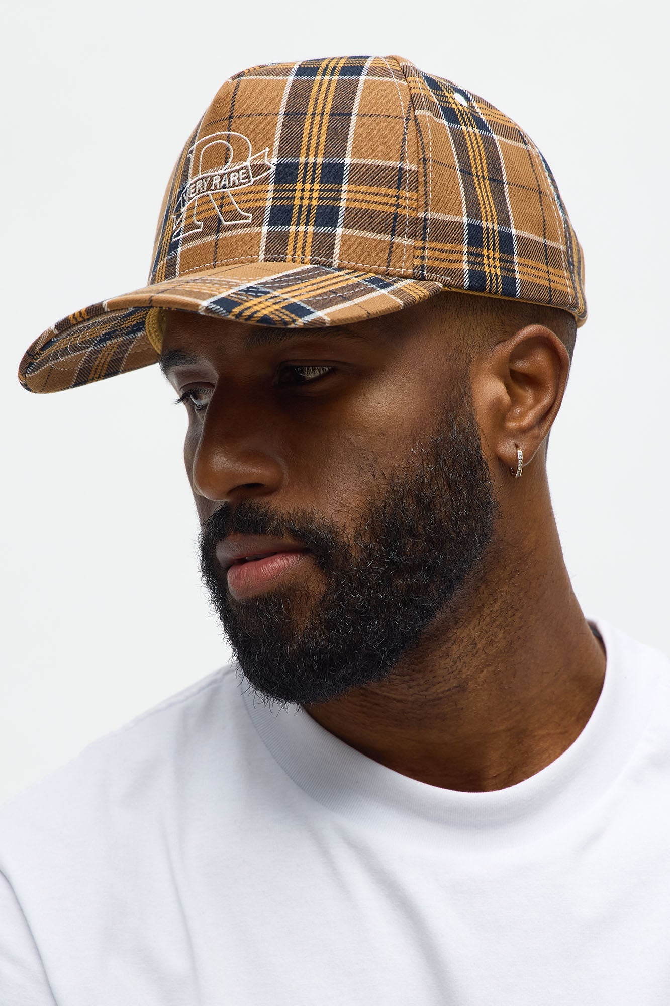 Very Rare Flannel Structured Snapback Hat - Tan/Multi