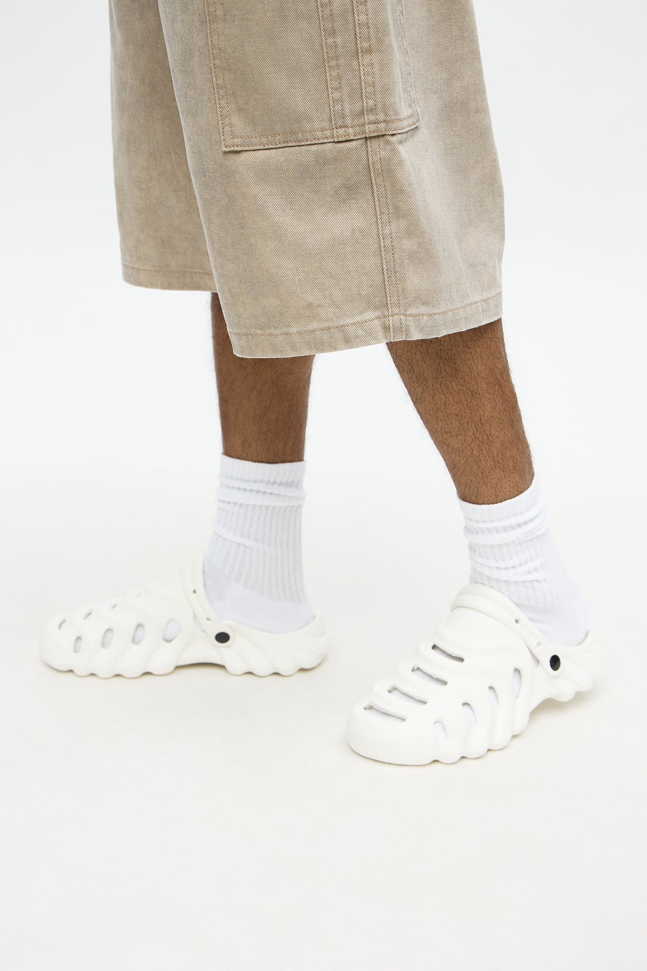Flex Step Mules - White