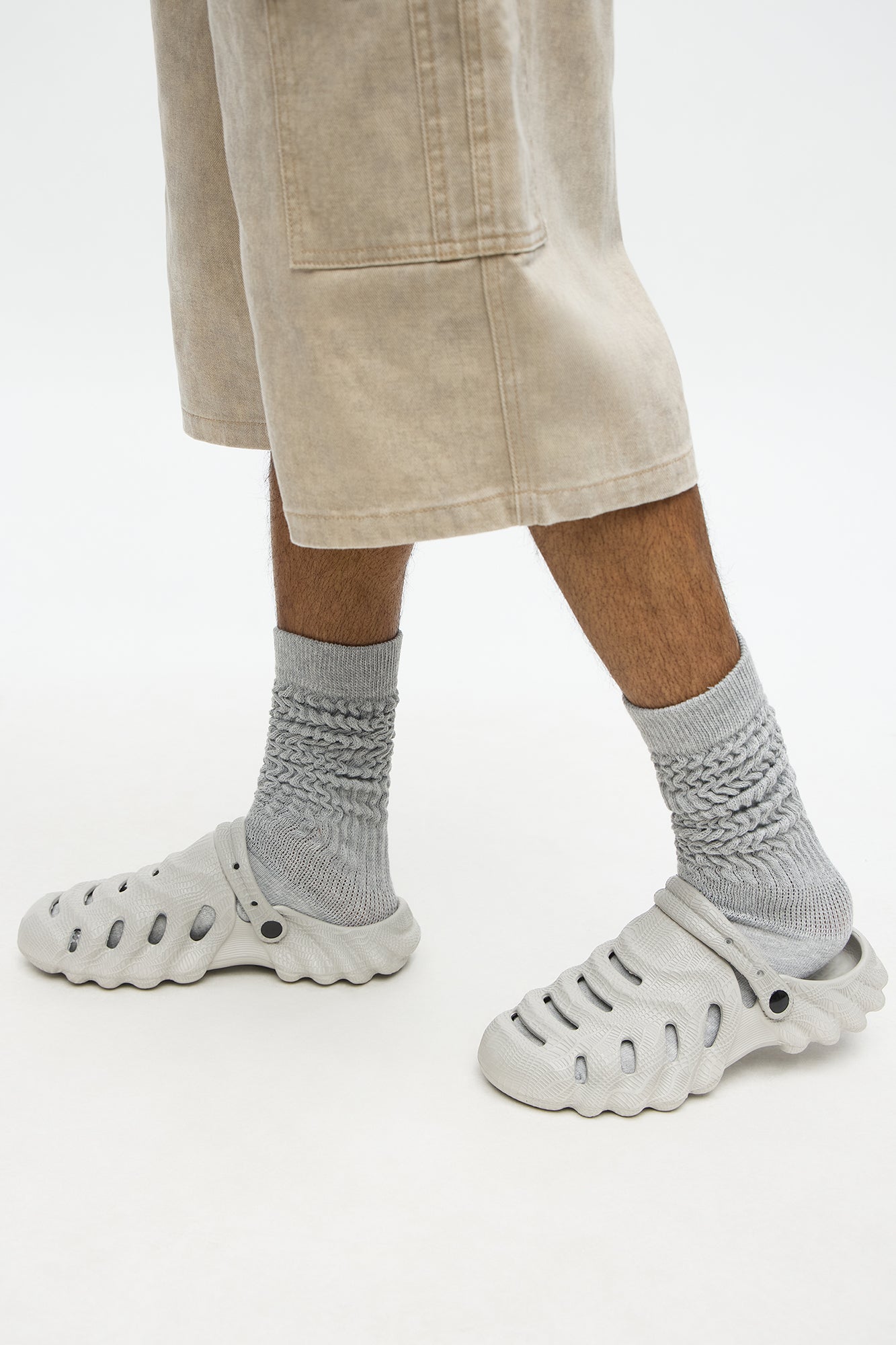 Flex Step Mules - Grey