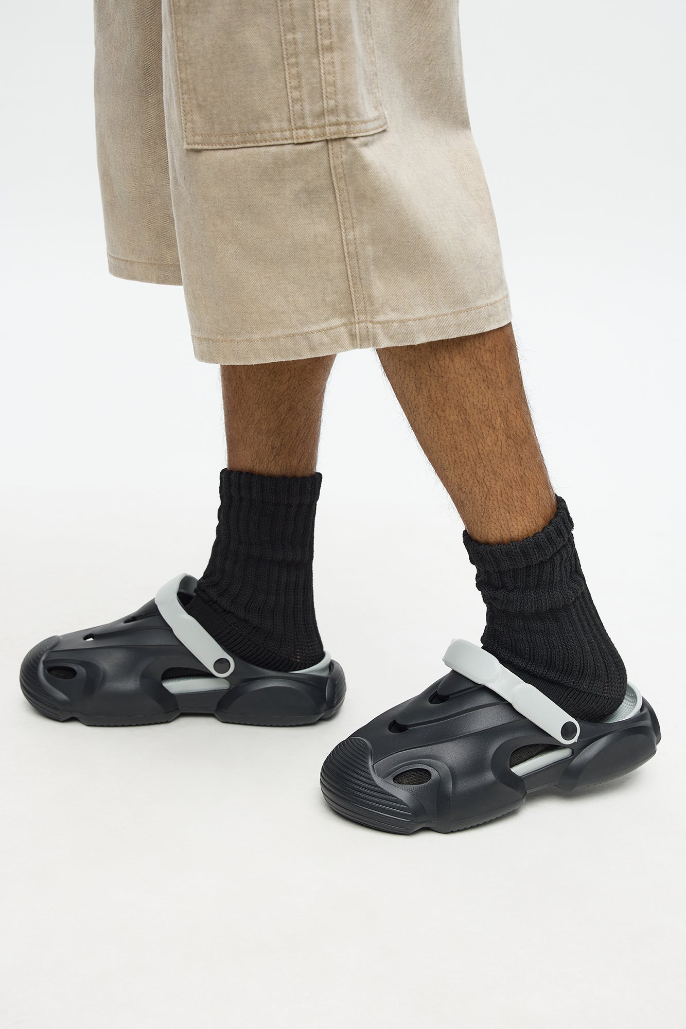 Easy Walk Mules - Black/combo