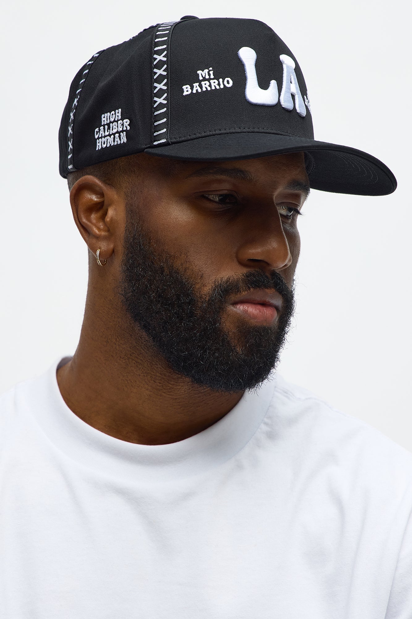 El Barrio Stitch Structured Snapback Hat - Black