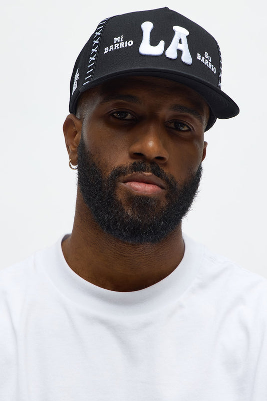 El Barrio Stitch Structured Snapback Hat - Black