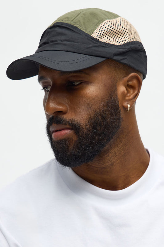 Short Brim 6 Panel Strapback Hat - Multi Color