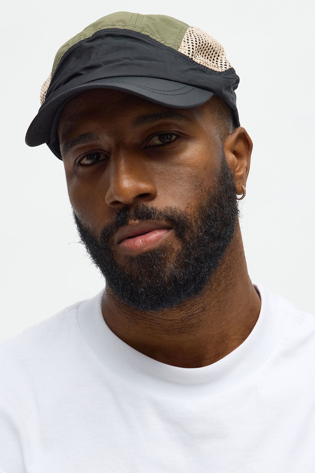 Short Brim 6 Panel Strapback Hat - Multi Color