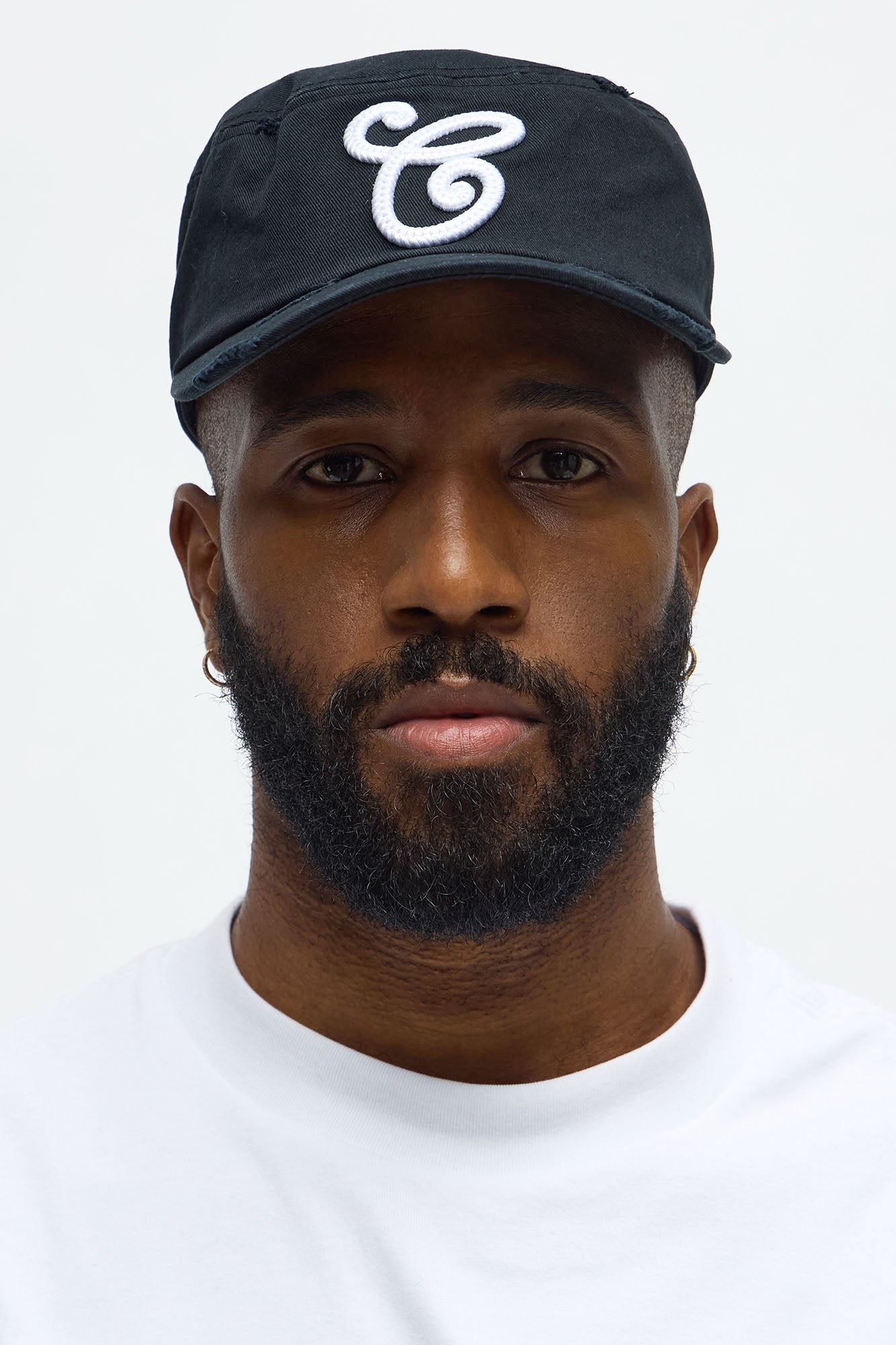 Monogram Denim Painters Snapback Hat - Black